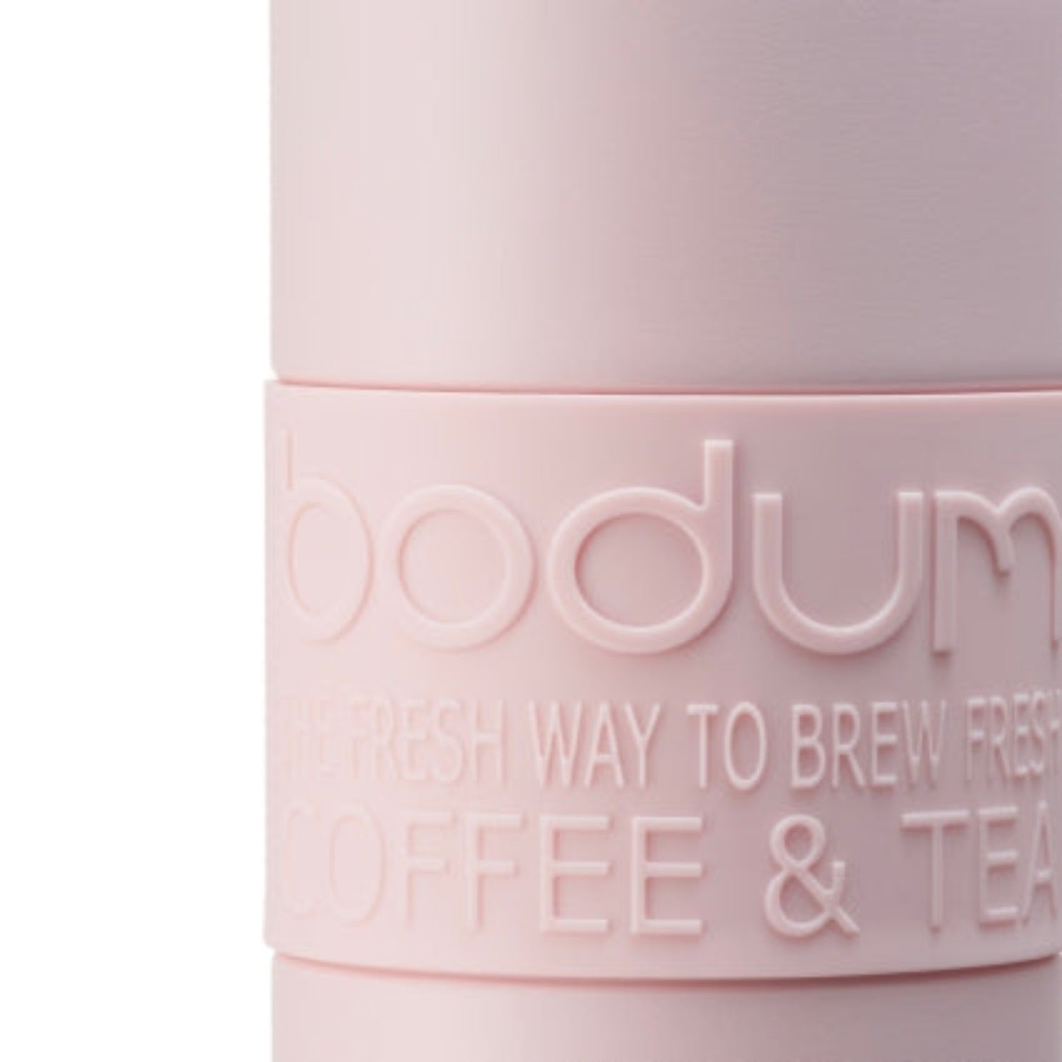 Bodum Vacuum Travel Mug Stainless Steel Pink With Clear Lid 600ml