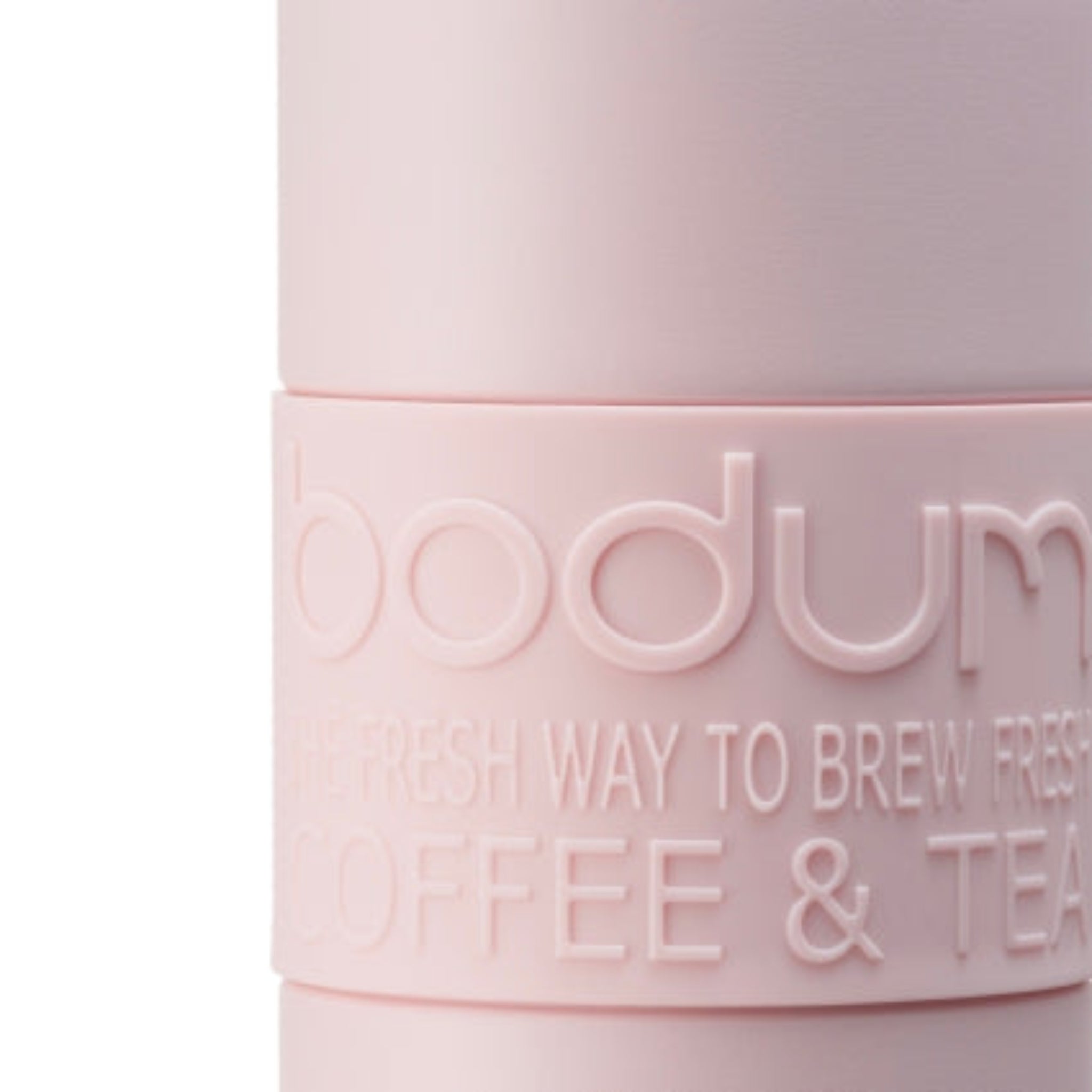 Bodum Vacuum Travel Mug Stainless Steel Pink With Clear Lid 600ml