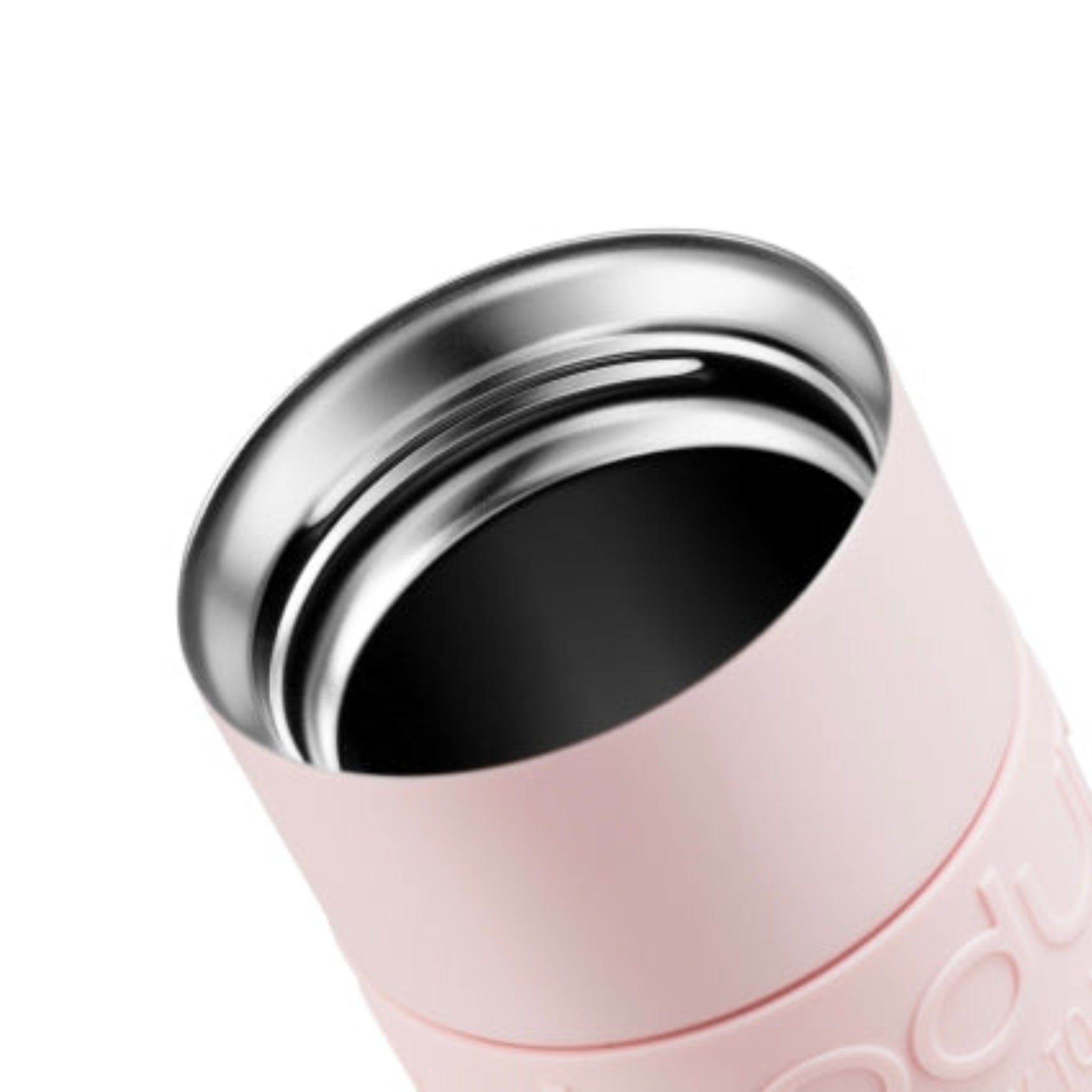 Bodum Vacuum Travel Mug Stainless Steel Pink With Clear Lid 600ml