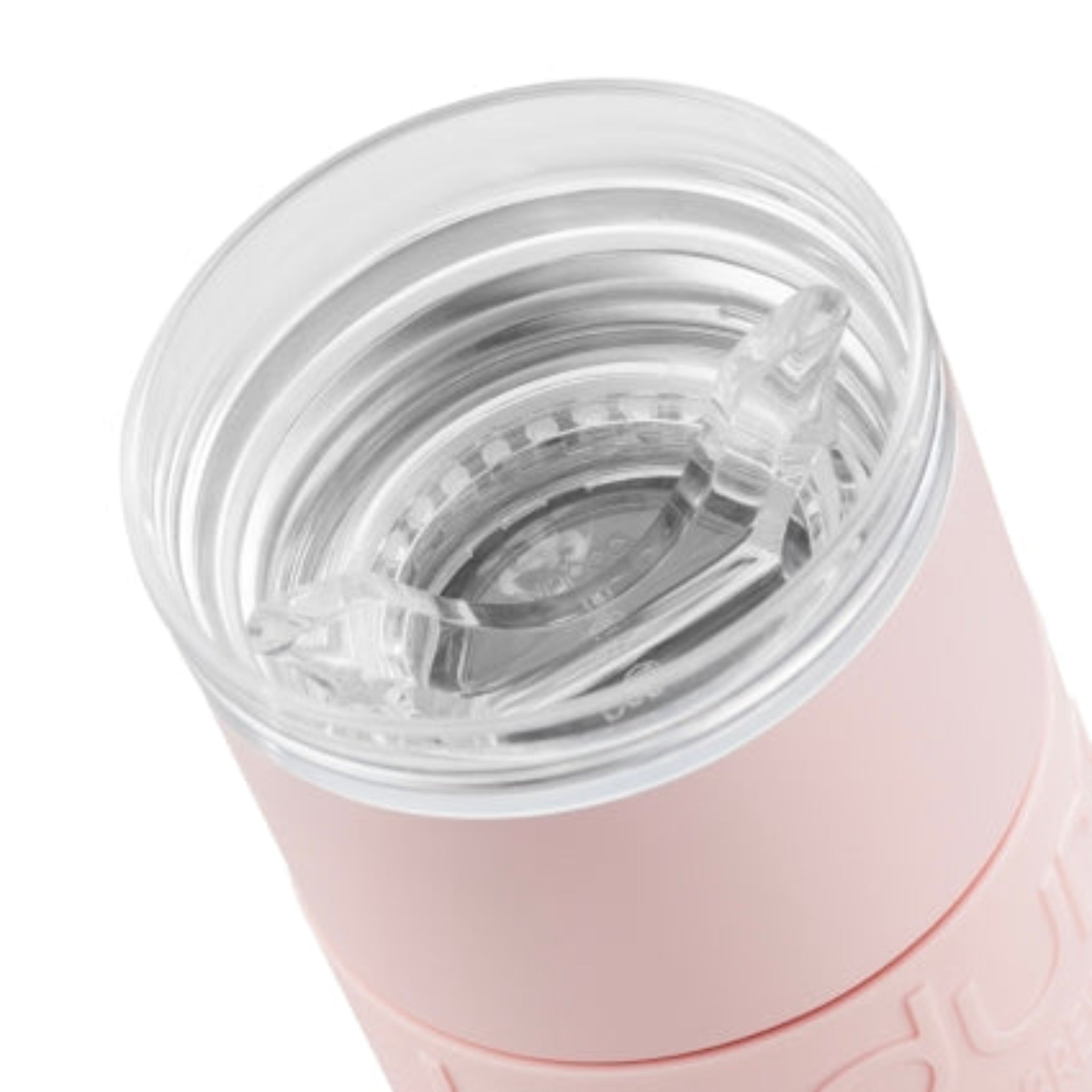 Bodum Vacuum Travel Mug Stainless Steel Pink With Clear Lid 600ml