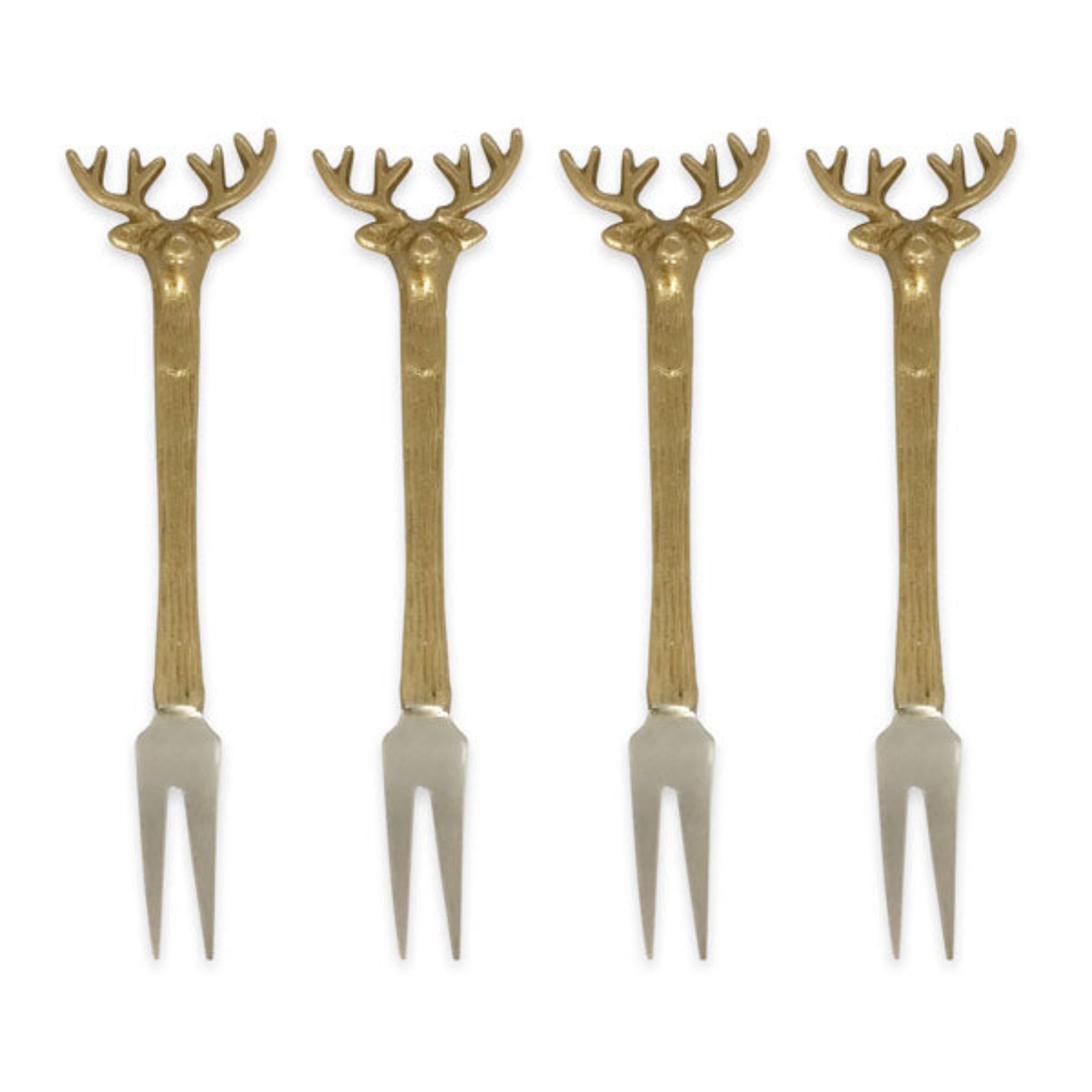 Culinary Concepts Set Of Four Golden Stag Two-prong Forks