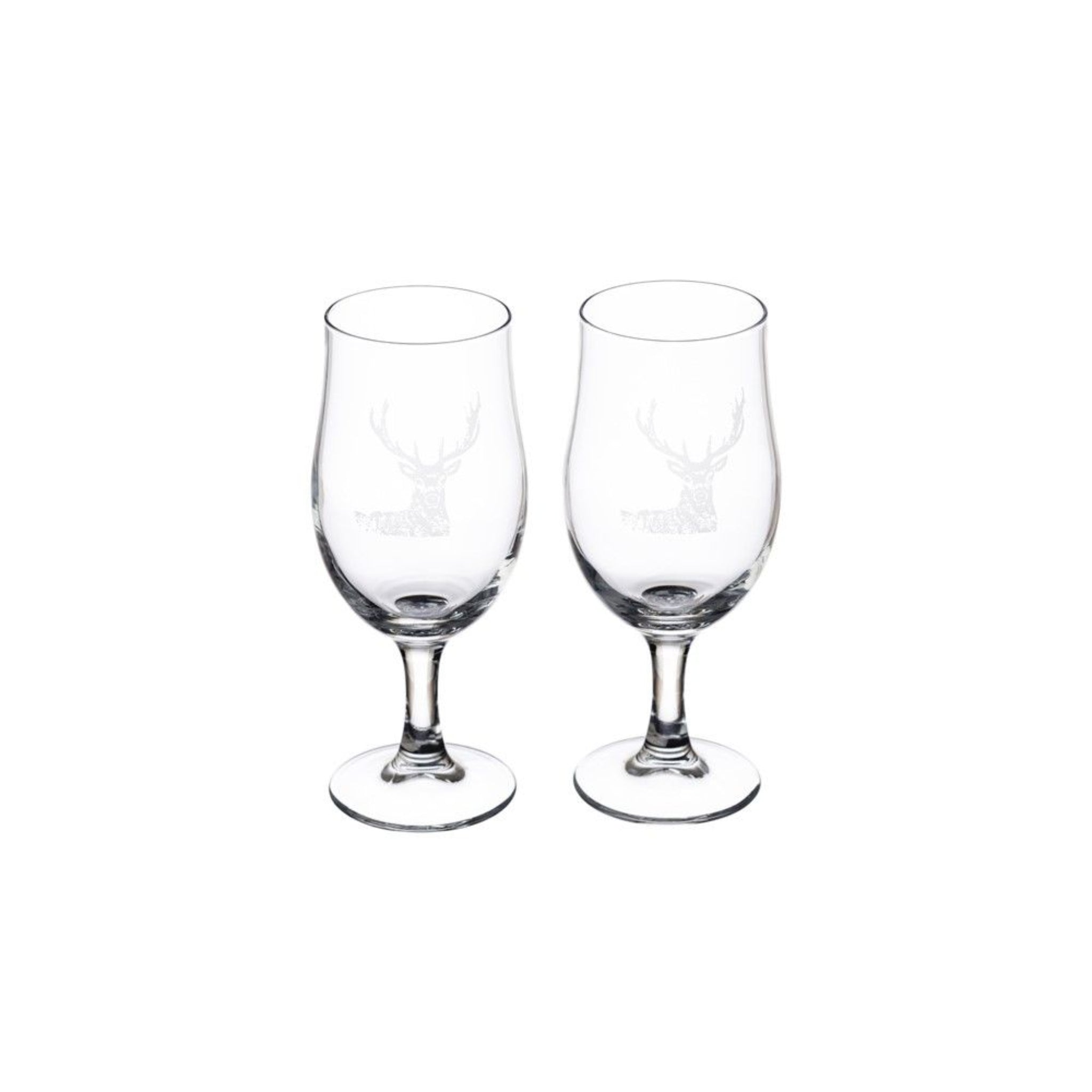 Selbrae House Stag Craft Beer Glass Pair (2)