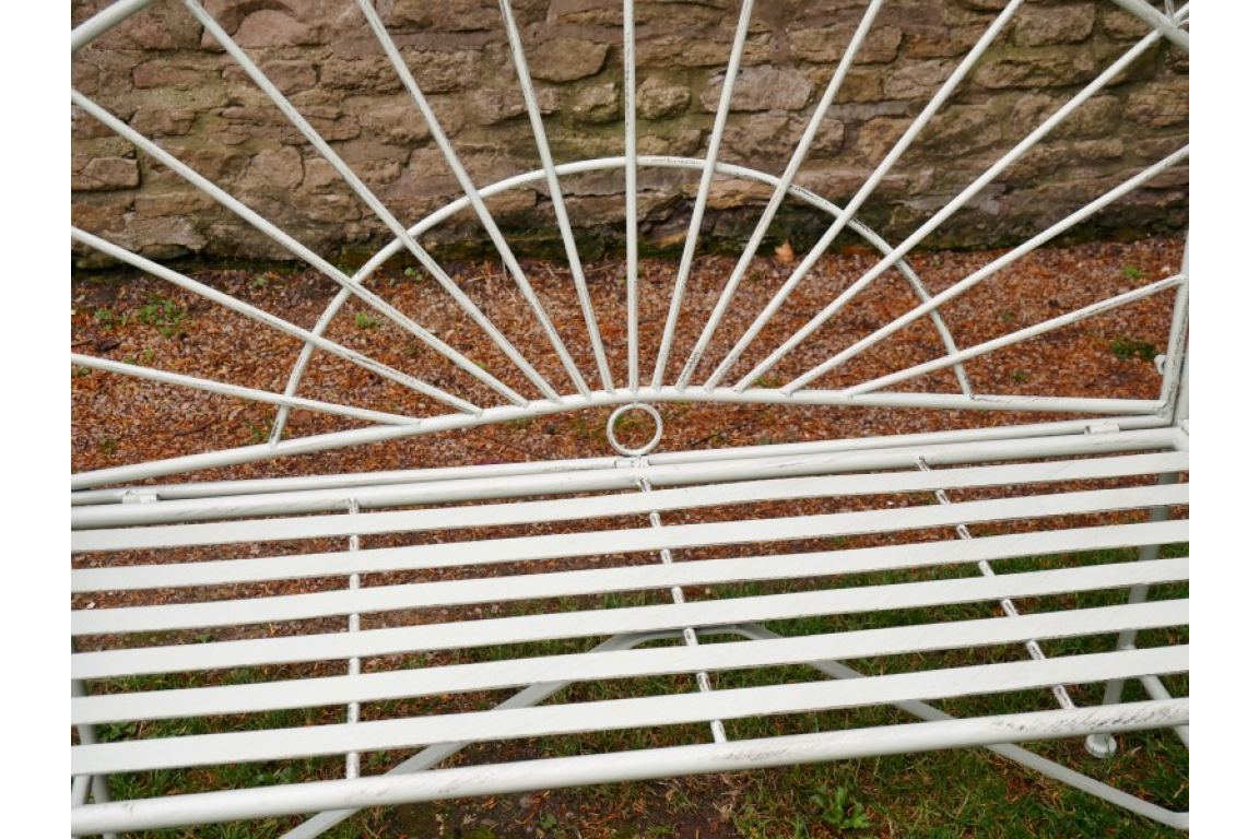 Sunrise Light Green Metal Garden Bench