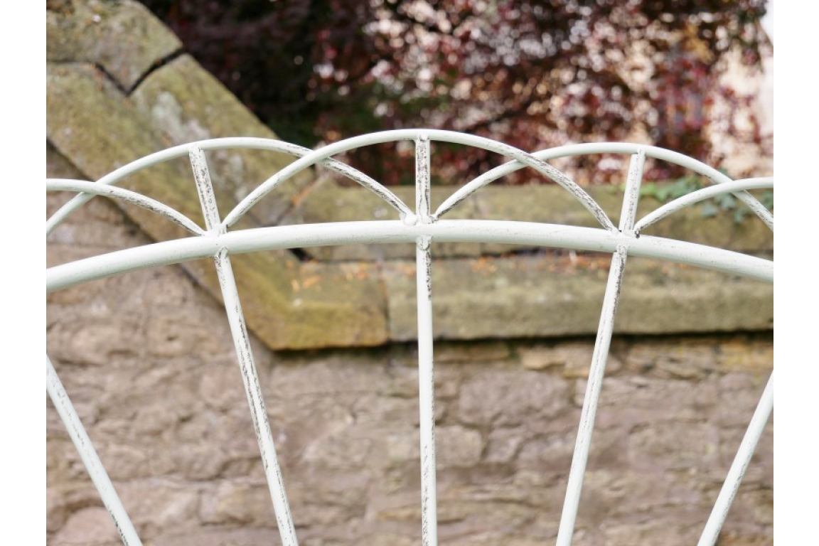 Sunrise Light Green Metal Garden Bench