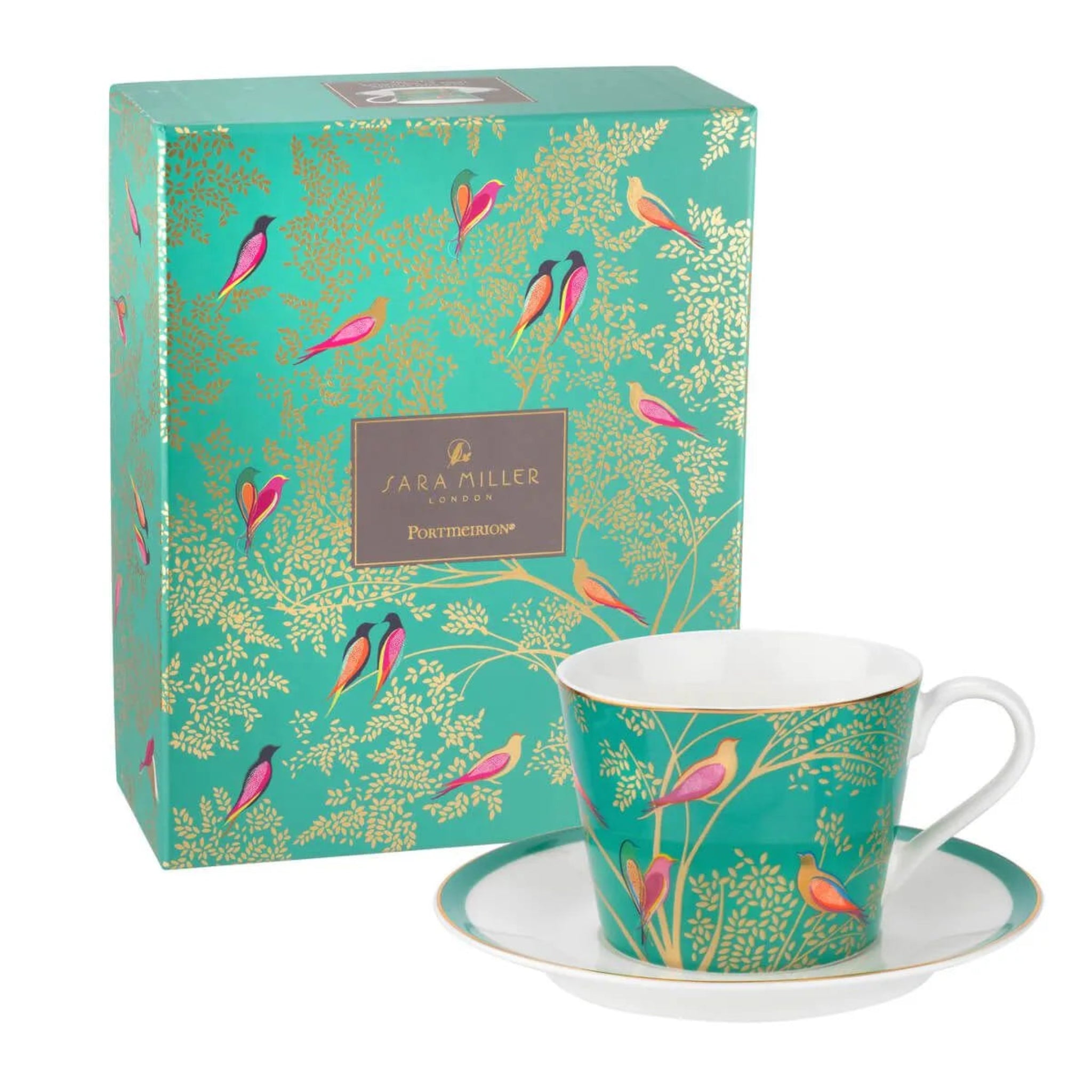 Sara Miller Chelsea Teacup & Saucer Green