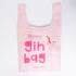 Pink reusable bag with &