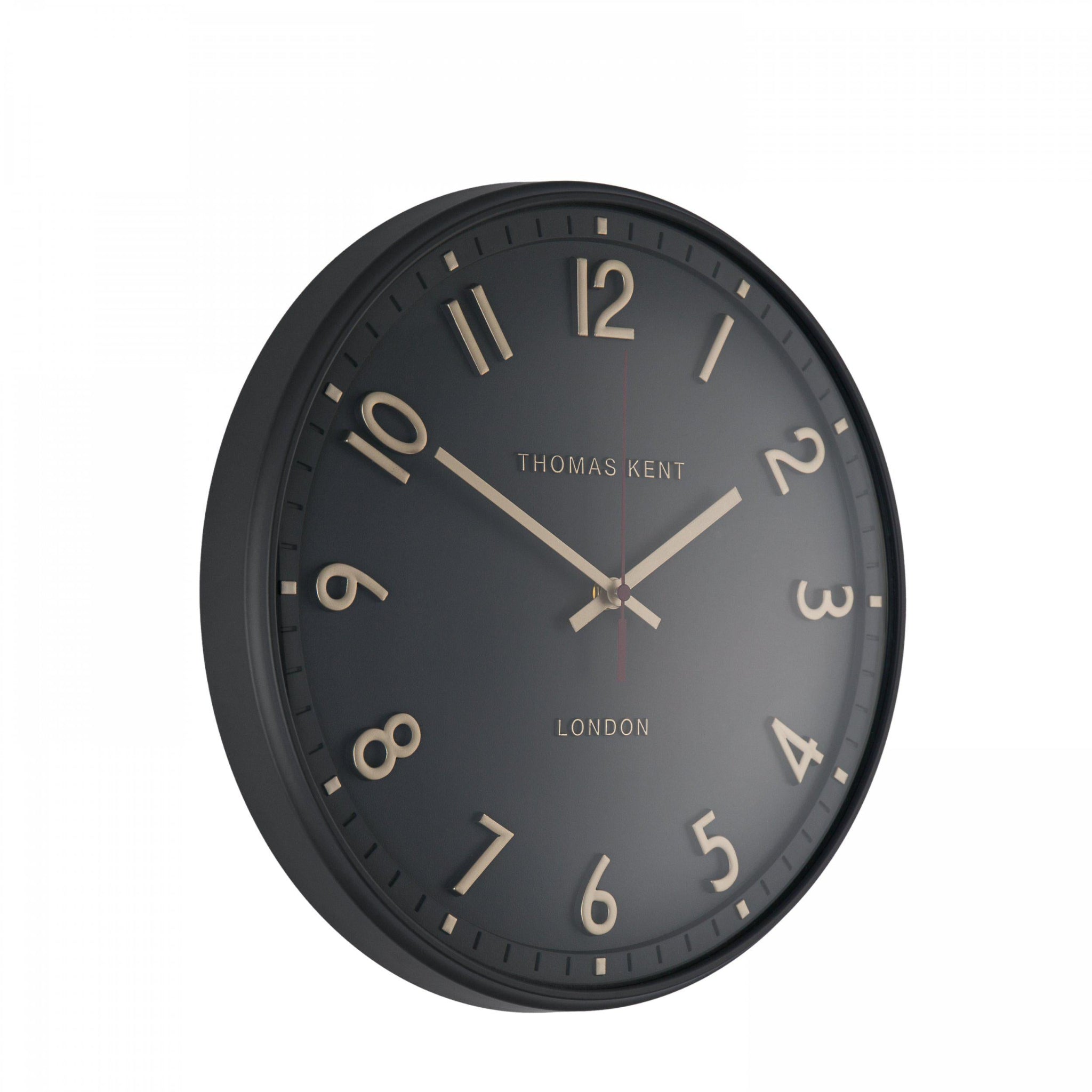 Thomas Kent 14" Tresco Wall Clock Charcoal Grey