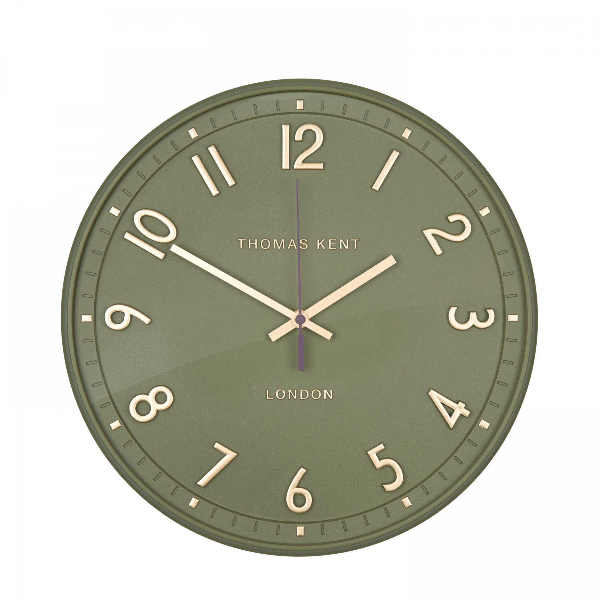 Thomas Kent 14" Tresco Wall Clock Clover Green