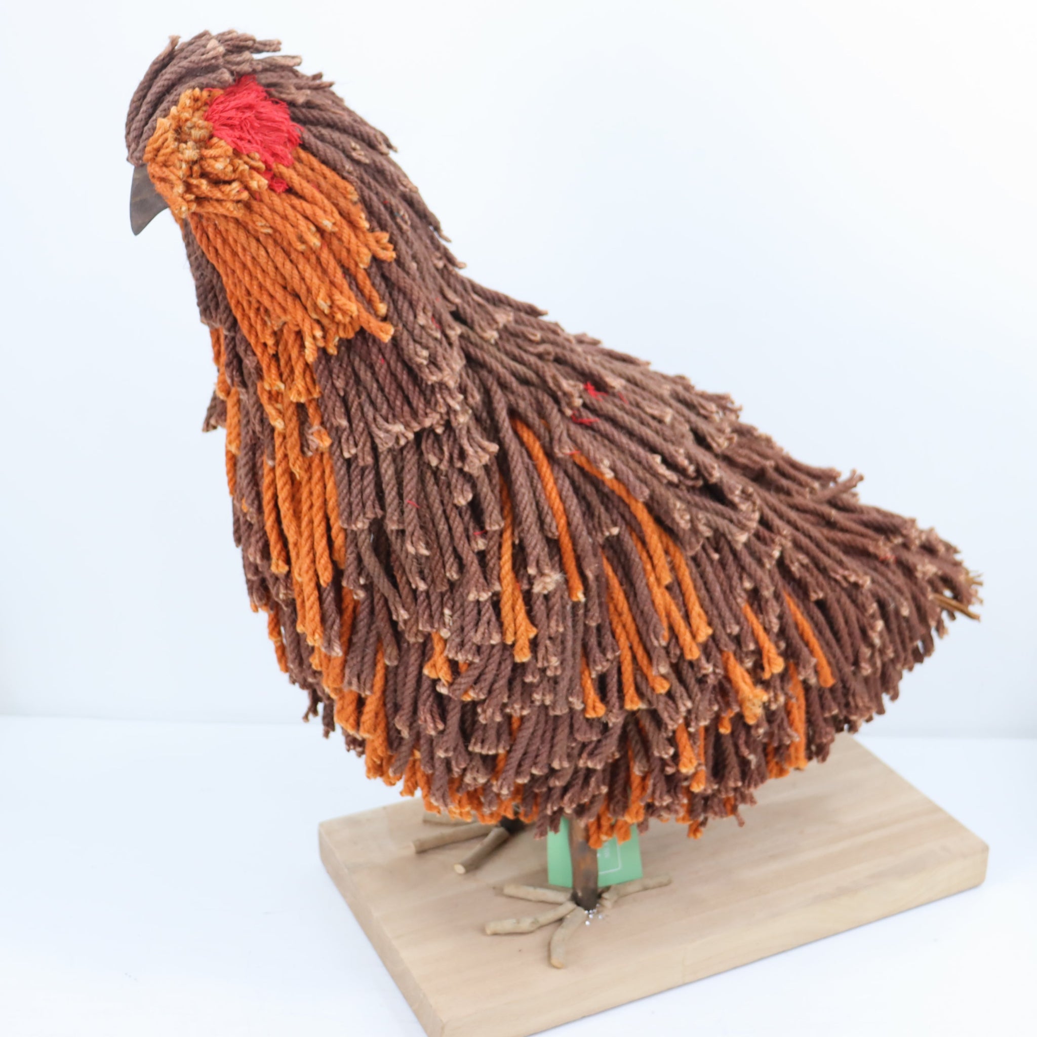 Aquarelle Home Wood & Jute Grey Grouse Sculpture