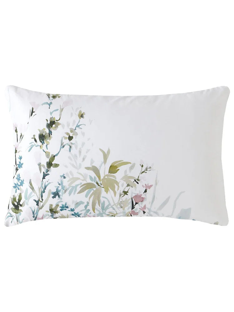a pillow with a floral design