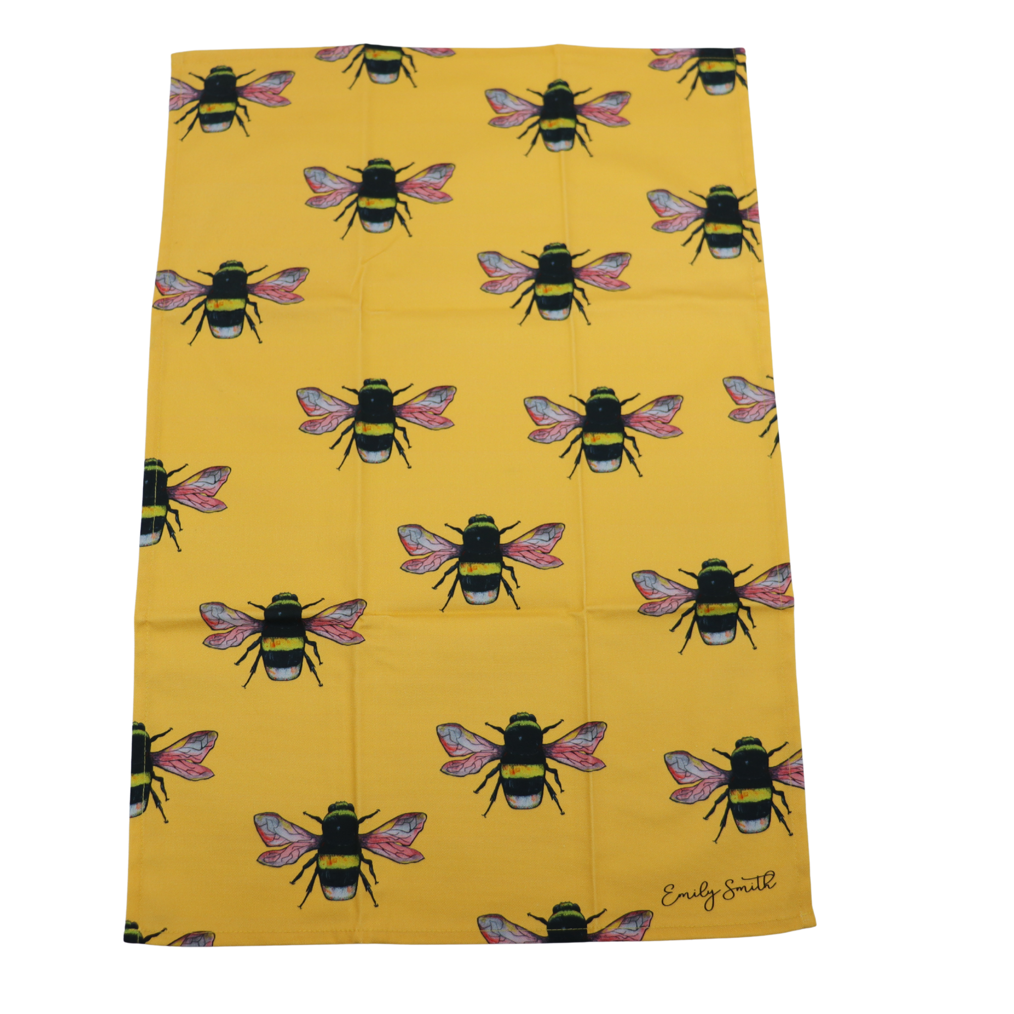 Emily Smith Bella Bee Tea Towel Yellow