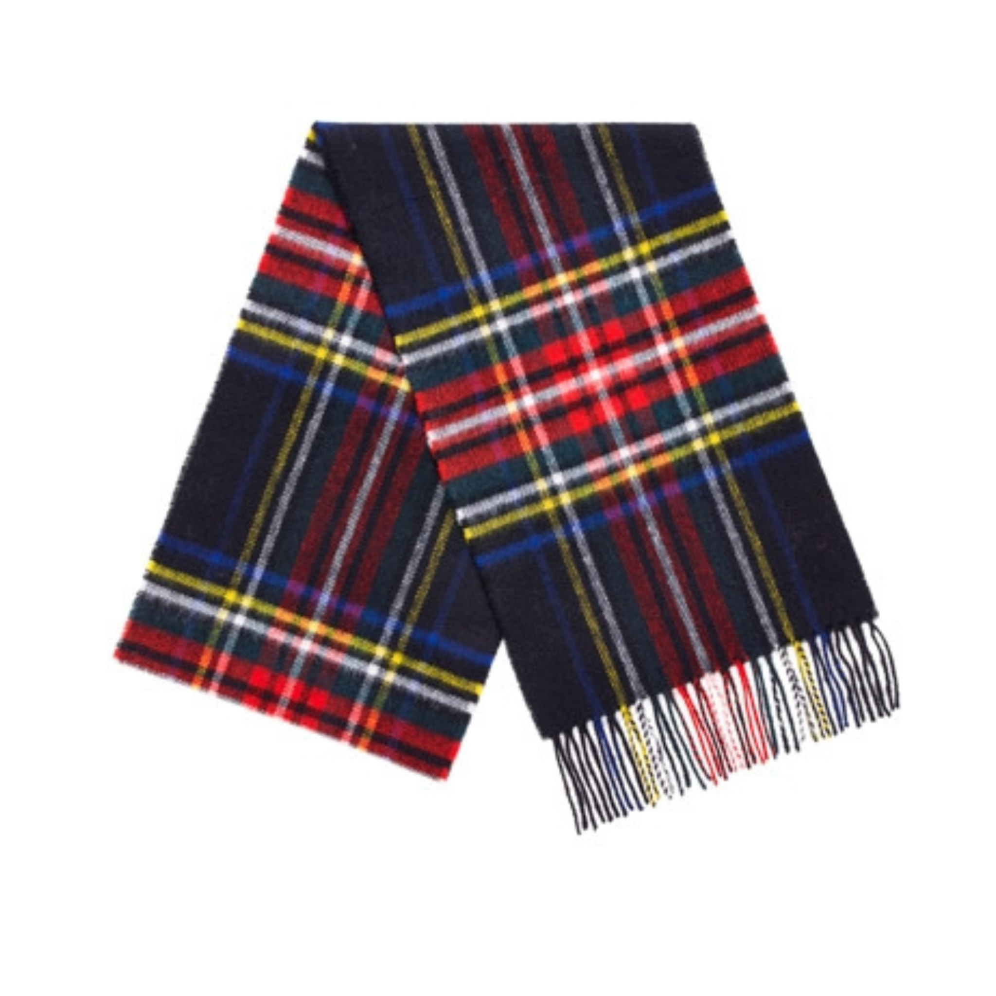 Bronte by Moon Black Stewart Tartan Scarf 25cm x 190cm