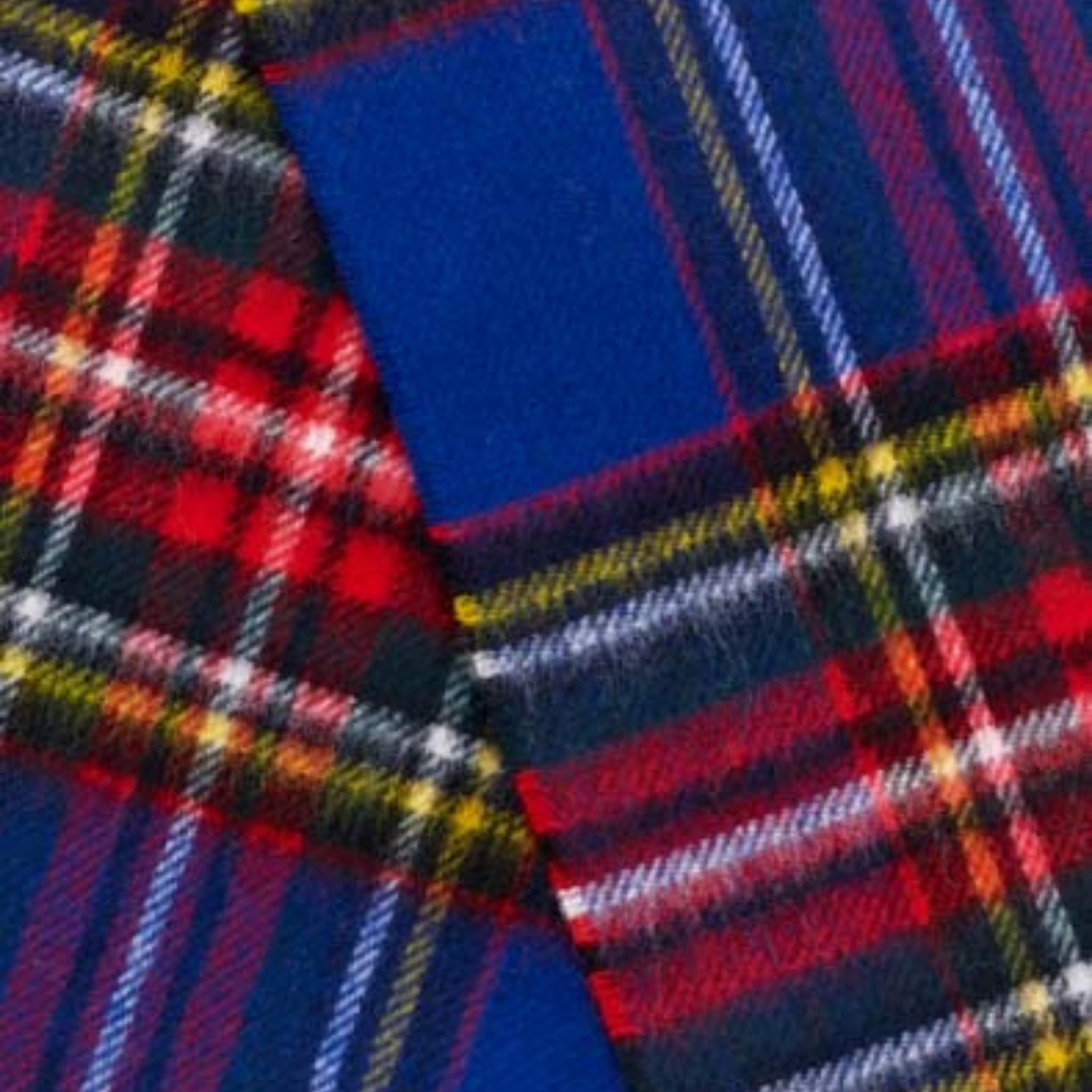 Bronte by Moon Blue Stewart Tartan Scarf close up
