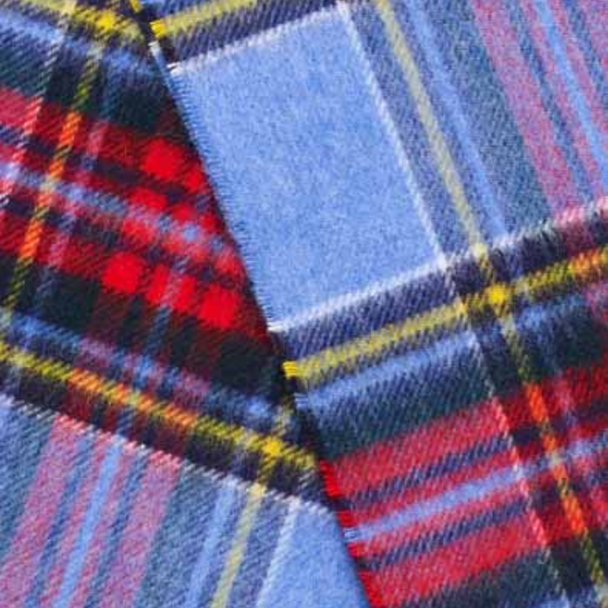 Bronte by Moon Blue Vintage Stewart Tartan Scarf 25cm x 190cm
