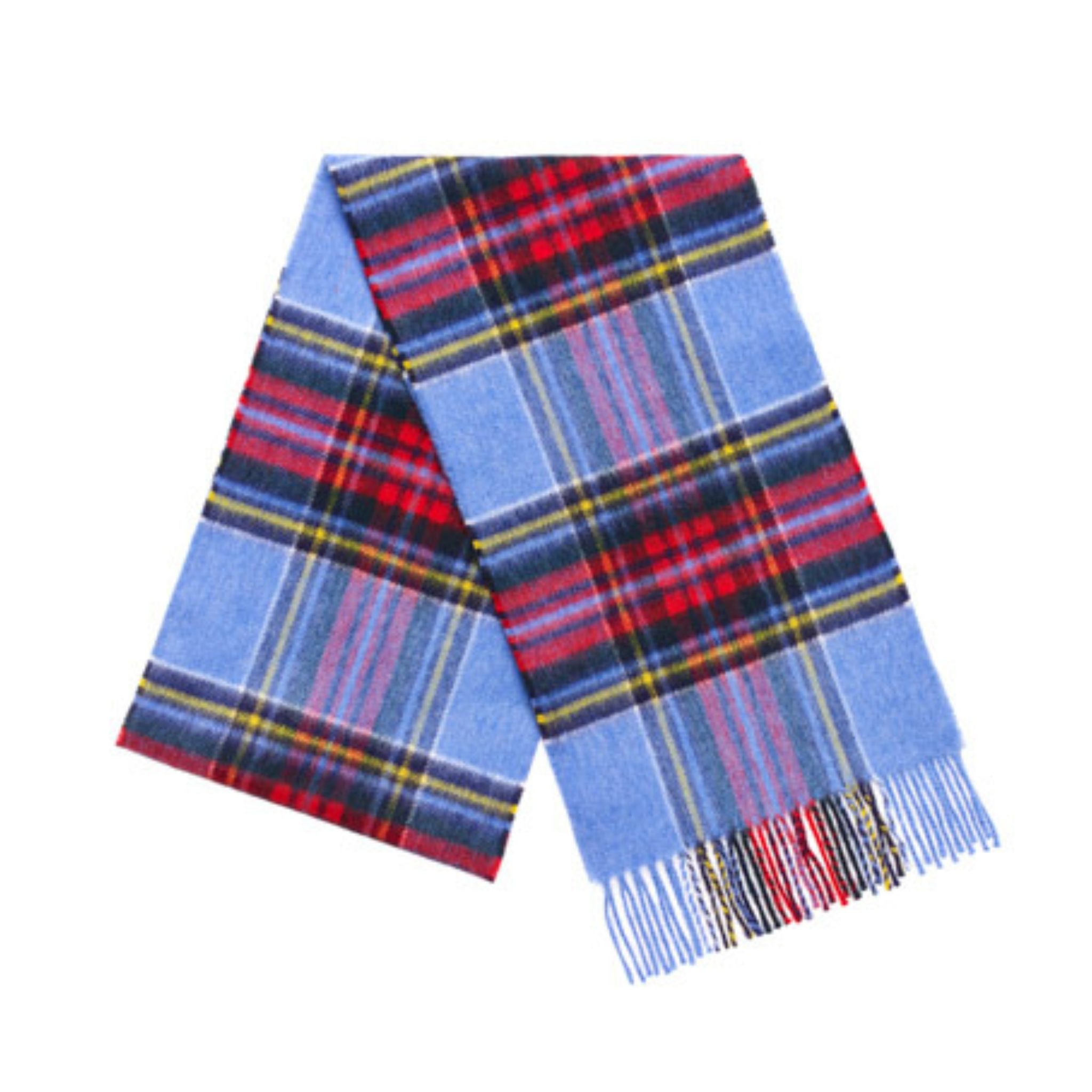 Bronte by Moon Blue Vintage Stewart Tartan Scarf 25cm x 190cm
