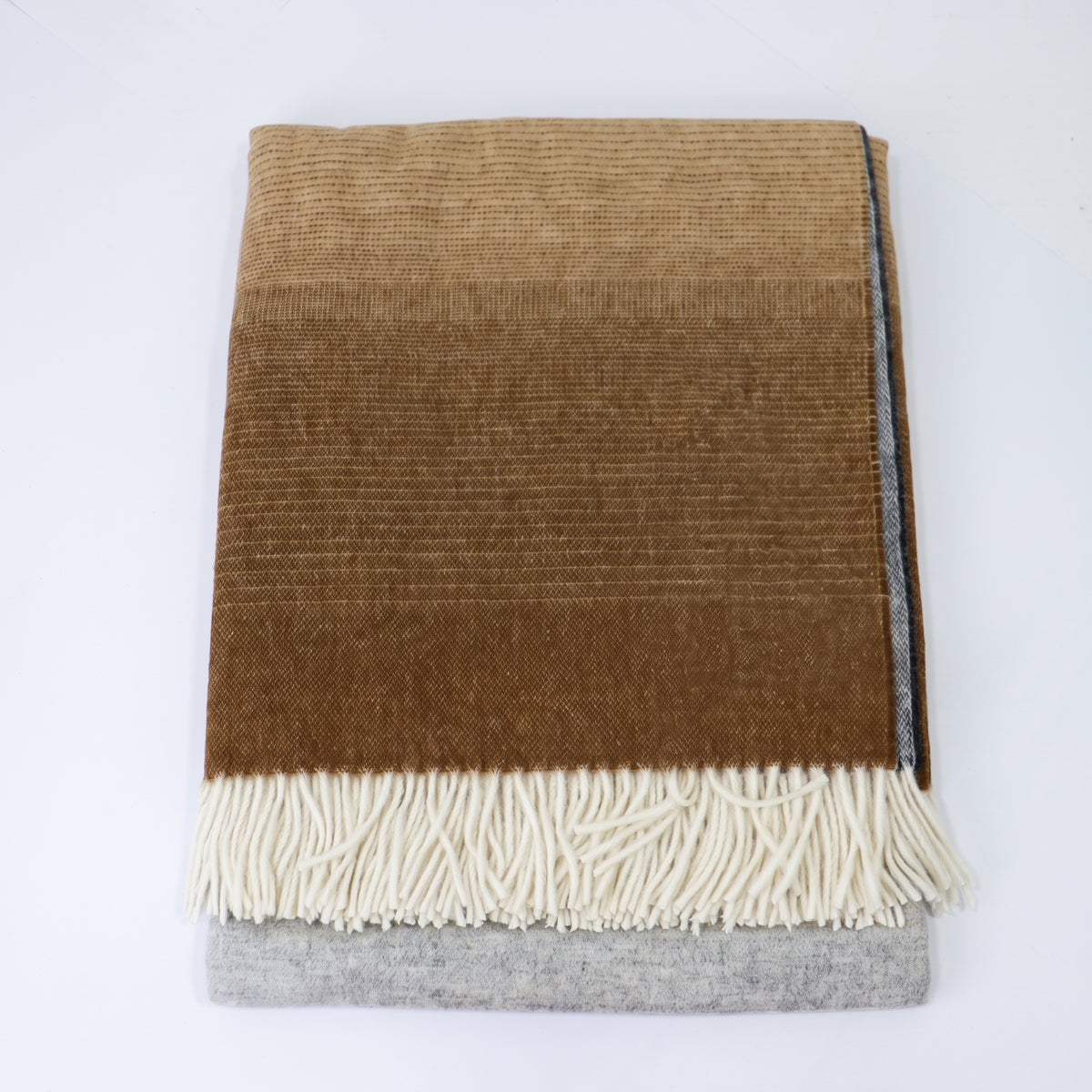 Bronte by Moon Ombre Merino Wool Throw Natural