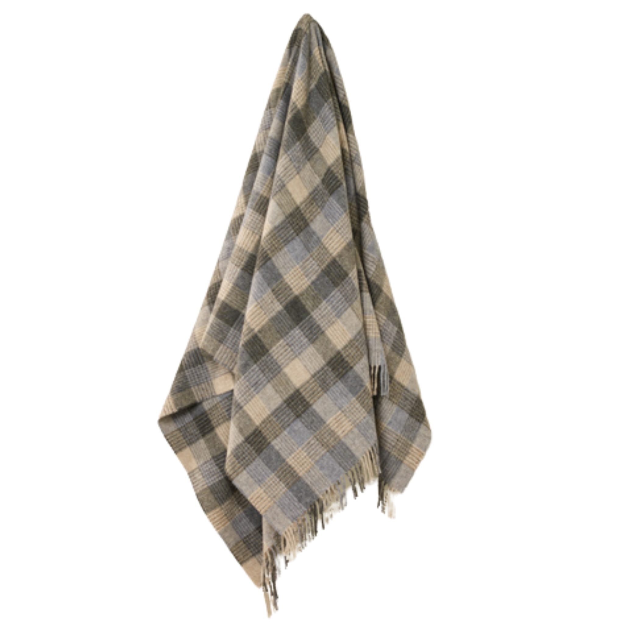 Bronte by Moon Patchwork Merino Throw Grey/Natural