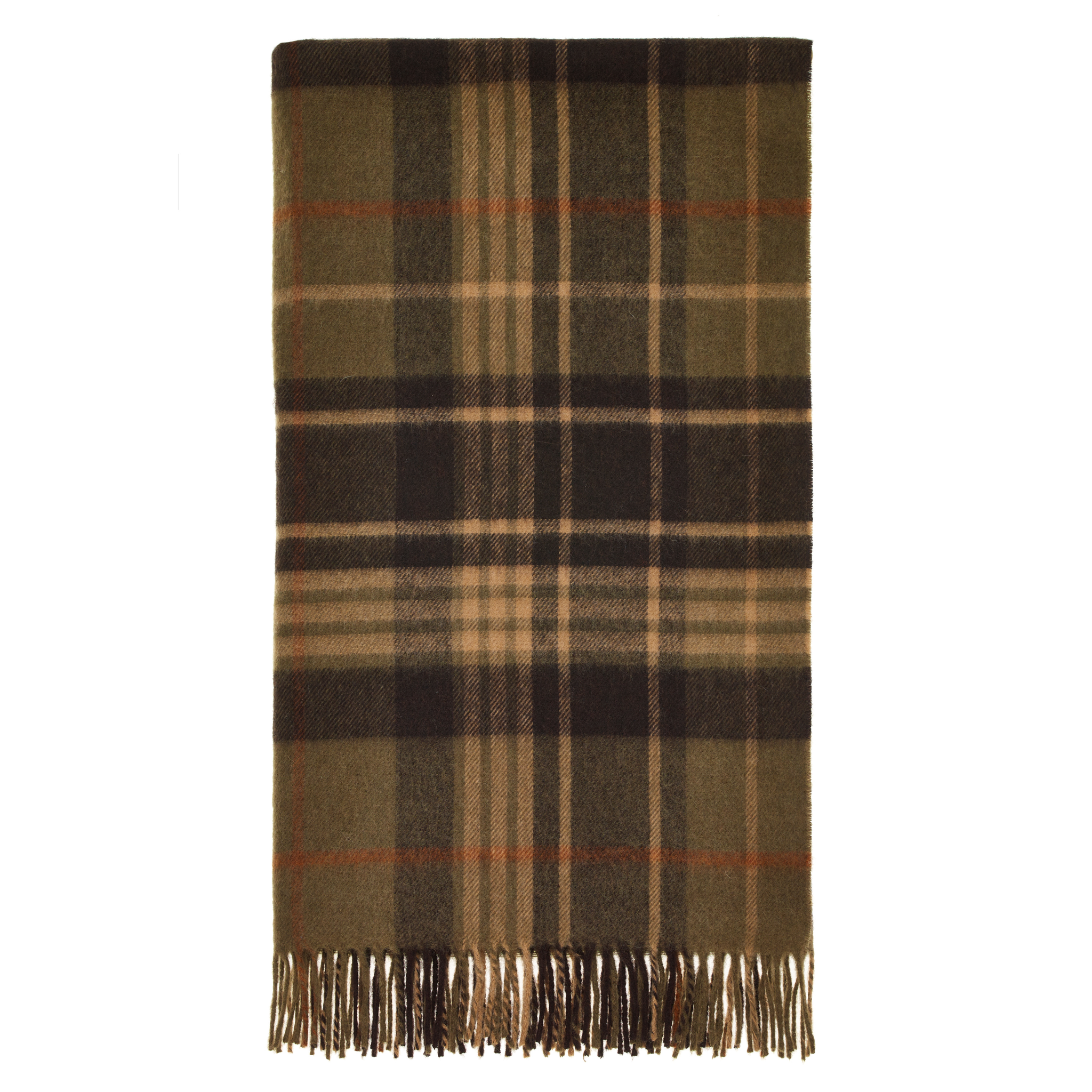 Bronte by Moon Estate Plaid Throw Olive