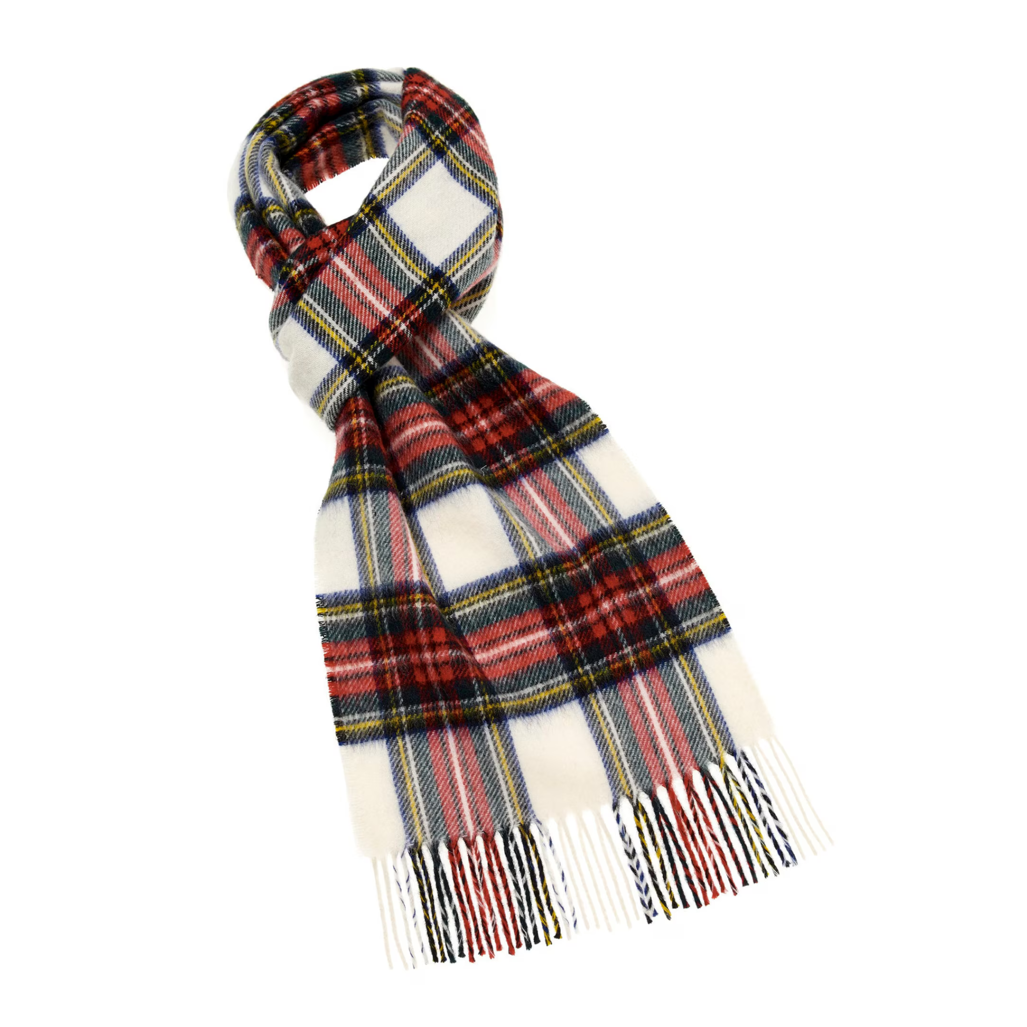 a red white and blue scarf