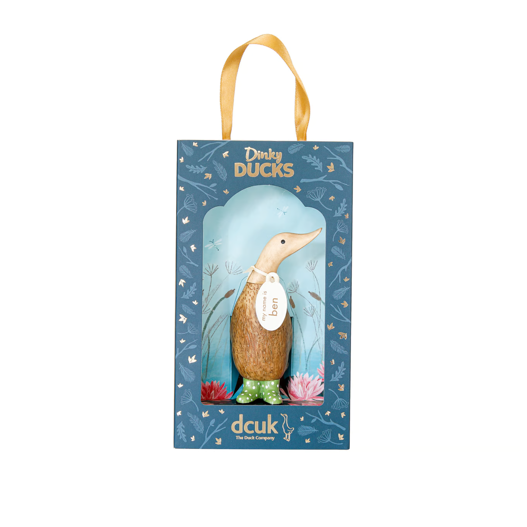 DCUK Spotty Boots Dinky Duck Green In gift box