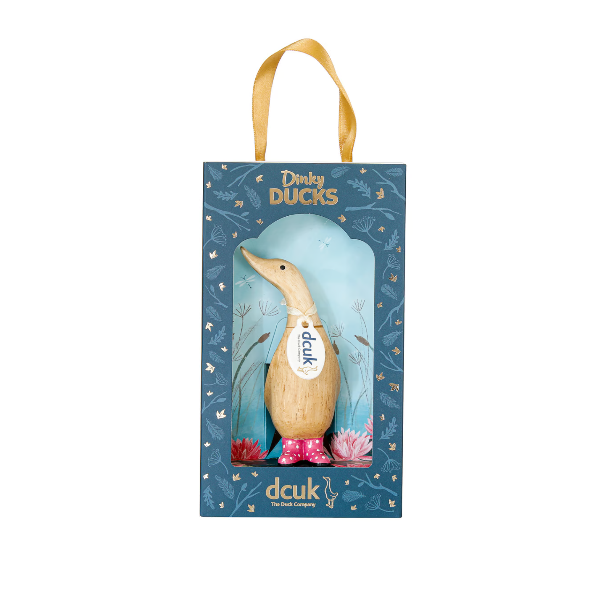 DCUK Spotty Boots Dinky Duck pink in gift box