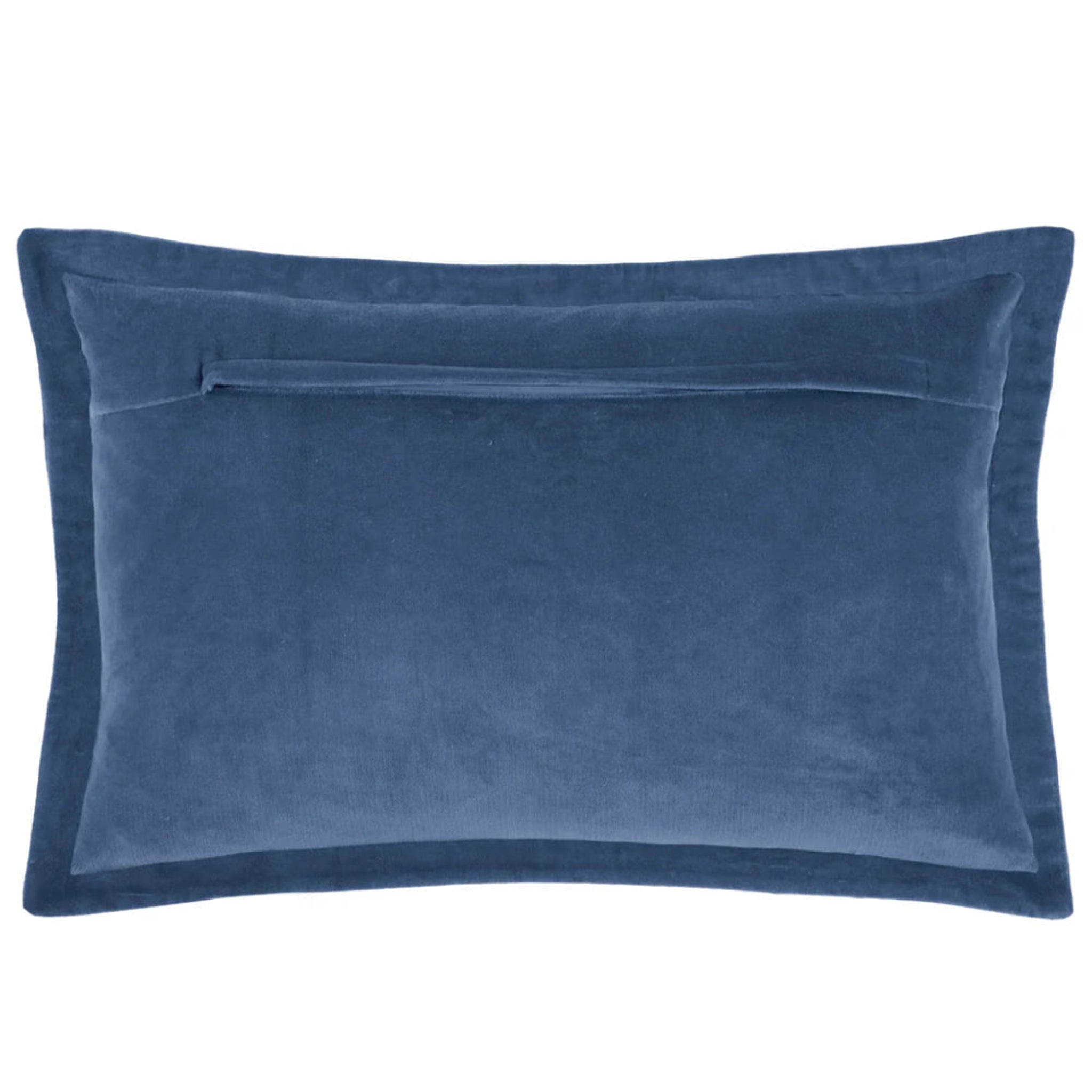 Voyage Maison Durga Embroidered Cushion Cover Bluebell Blue 45cm x 65cm reverse