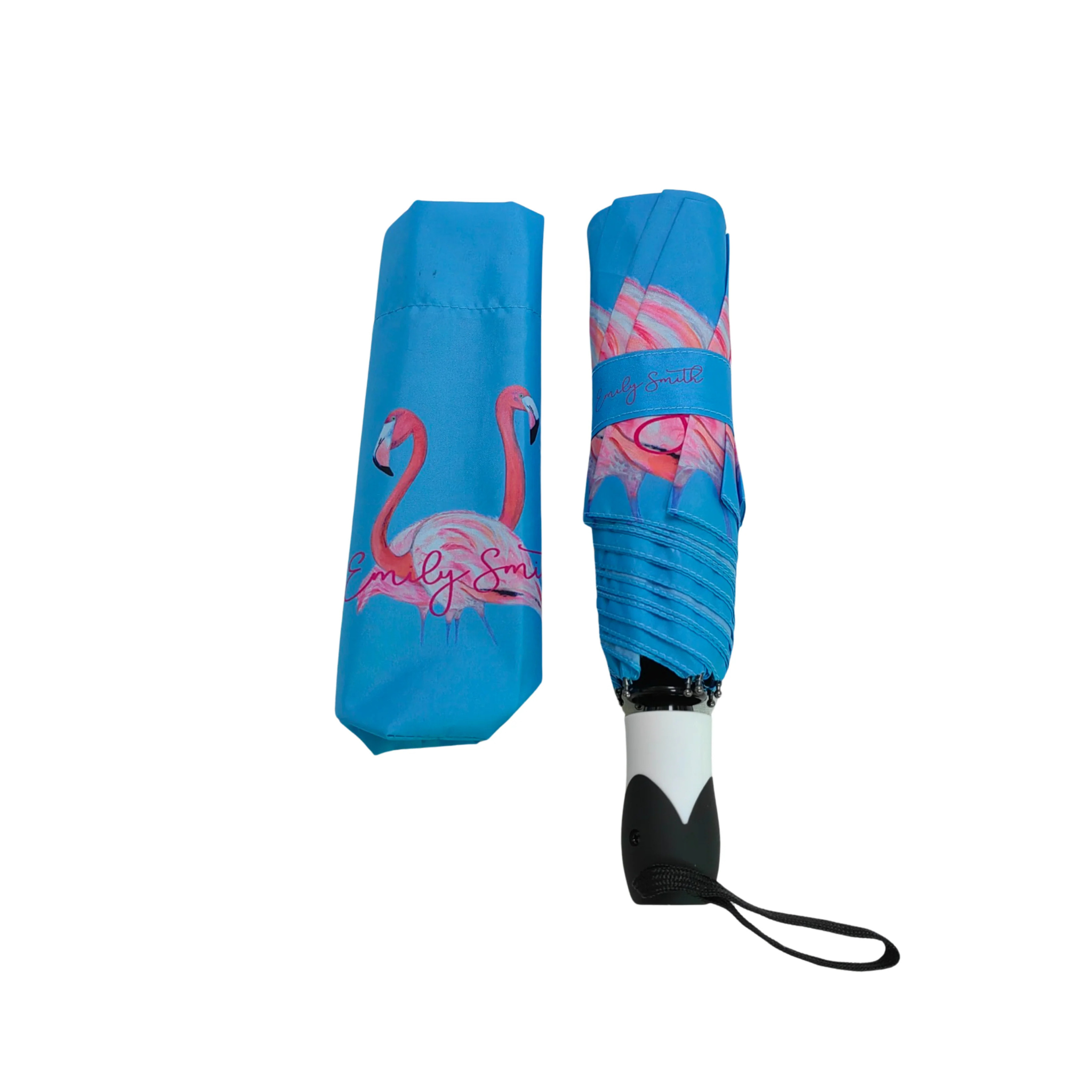 Emily Smith Flossy & Amber Compact Umbrella Blue