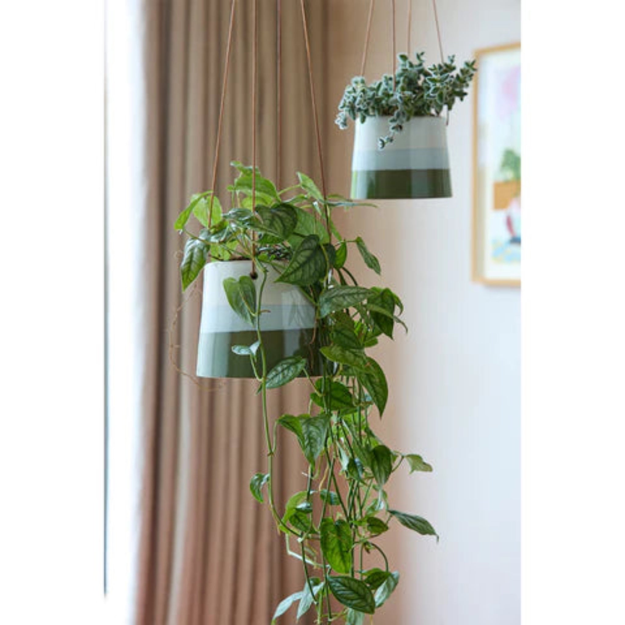 Burgon & Ball Collector Hanging Pot Blue/Green