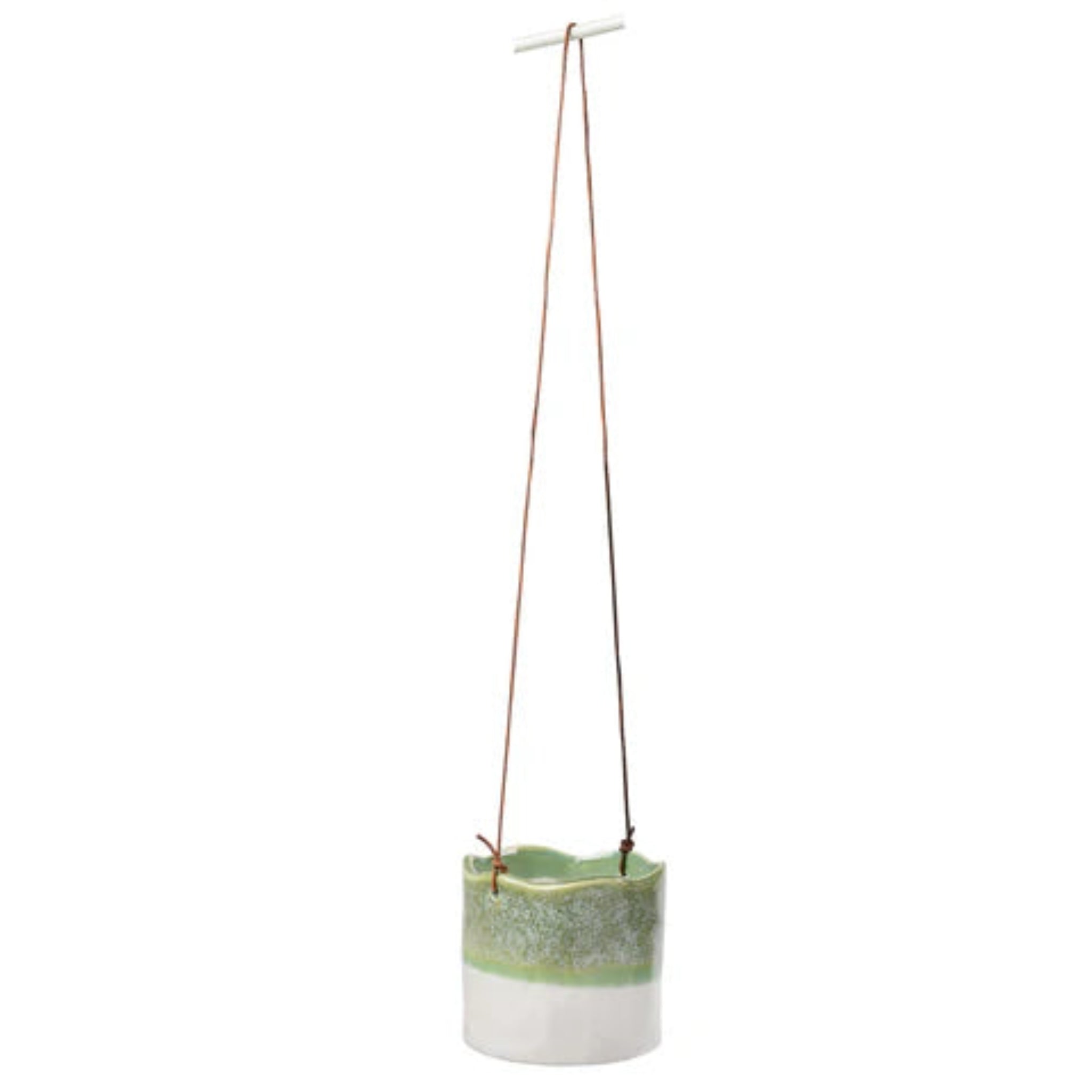 Burgon & Ball Hanging Pot Wave Green