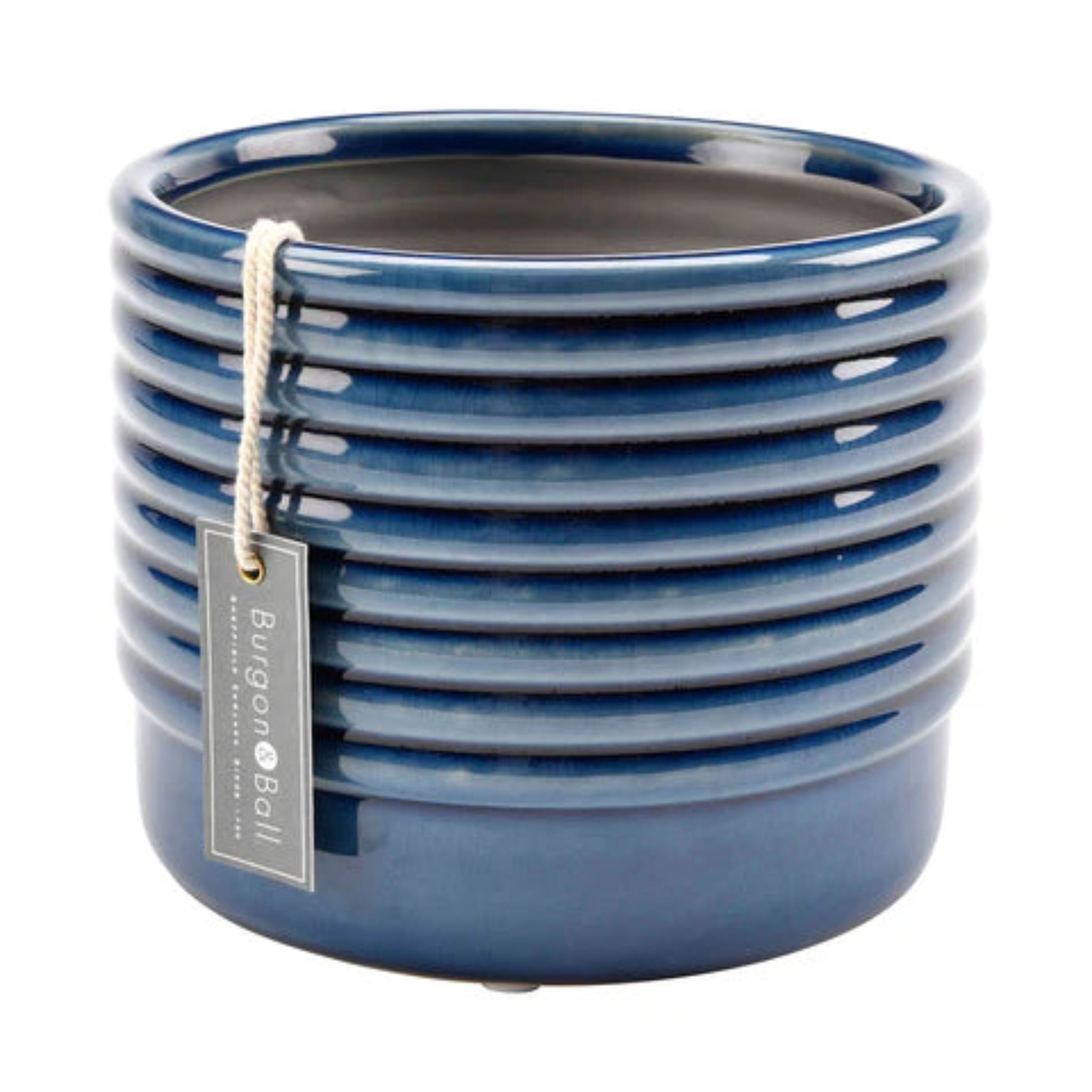 Burgon & Ball Oslo Blue Glazed Pot - Large