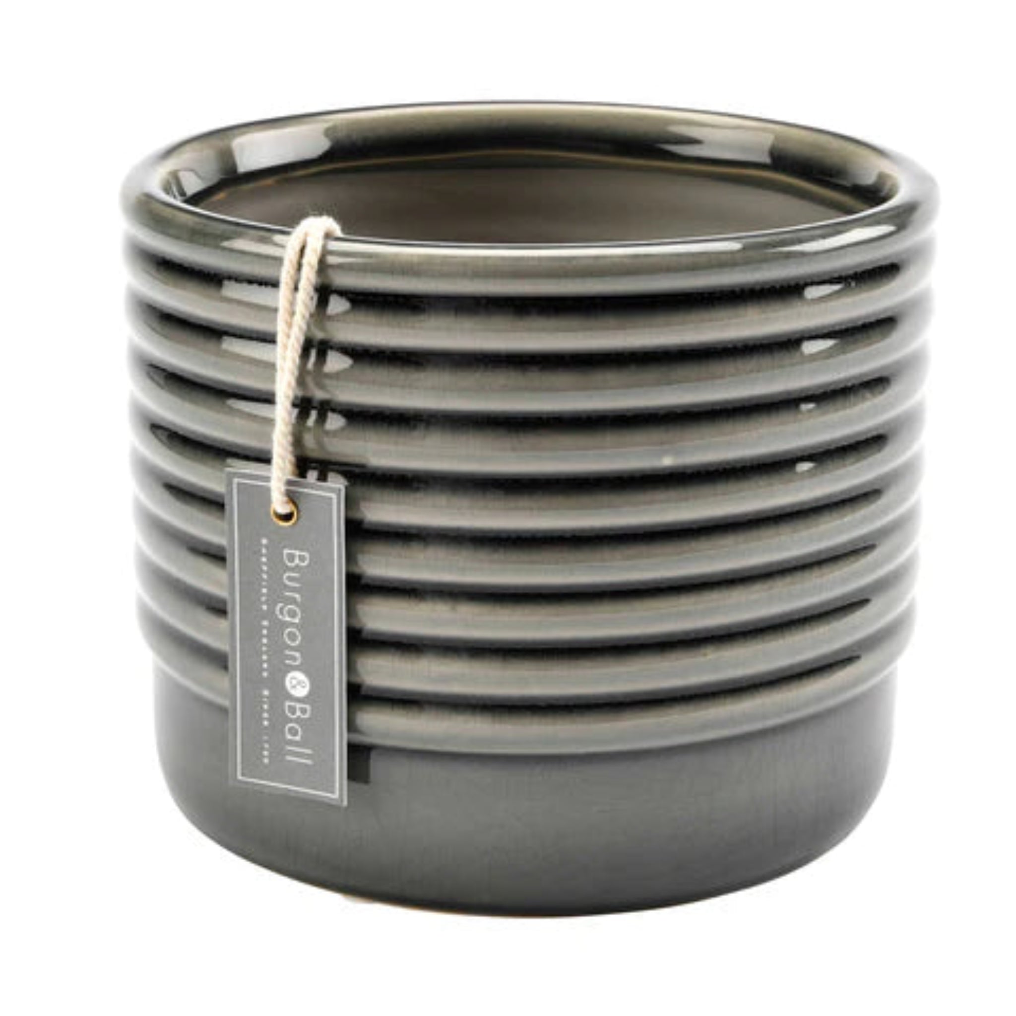 Burgon & Ball Oslo Grey Glazed Pot - Large