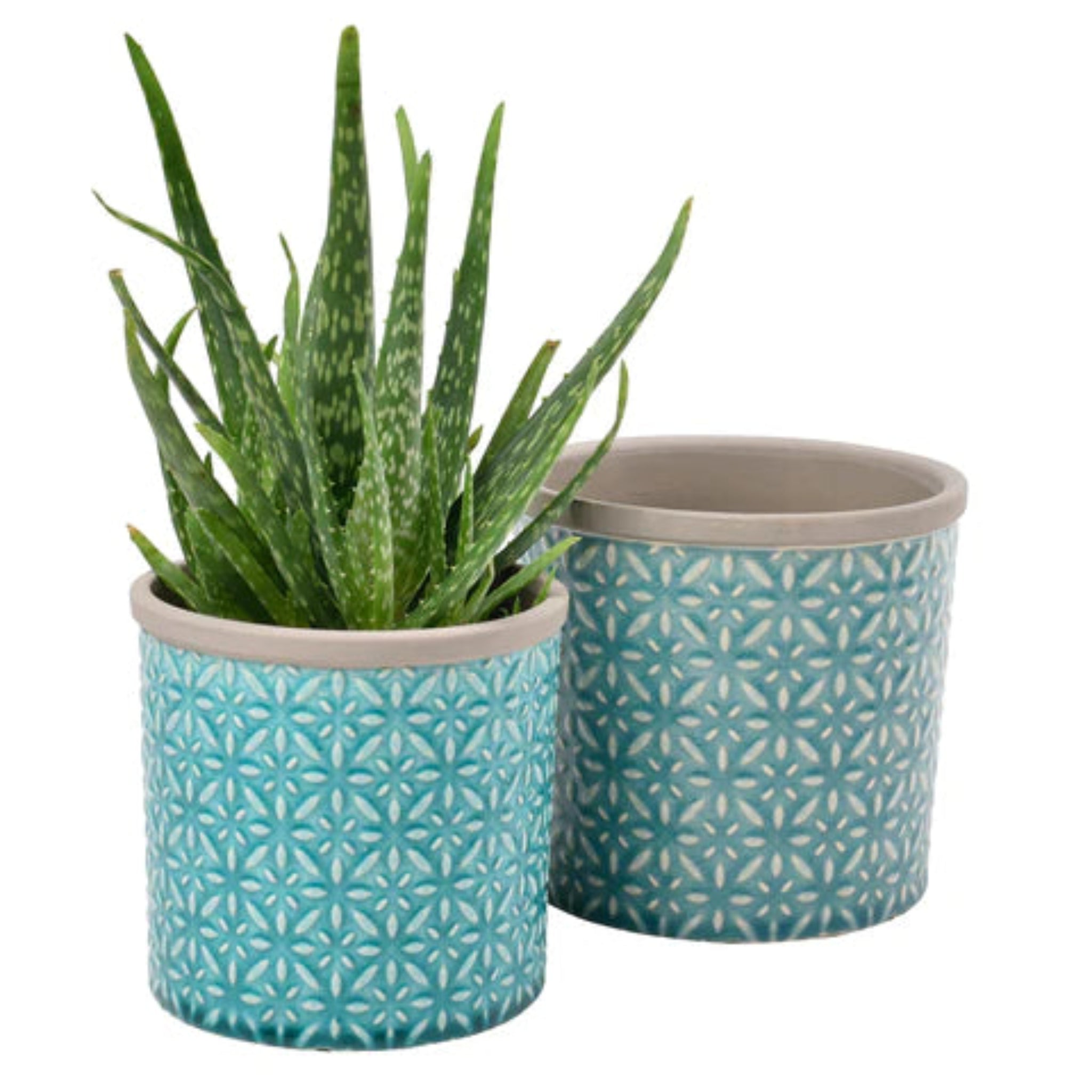 Burgon & Ball Tuscany Blue Glazed Pot - Large