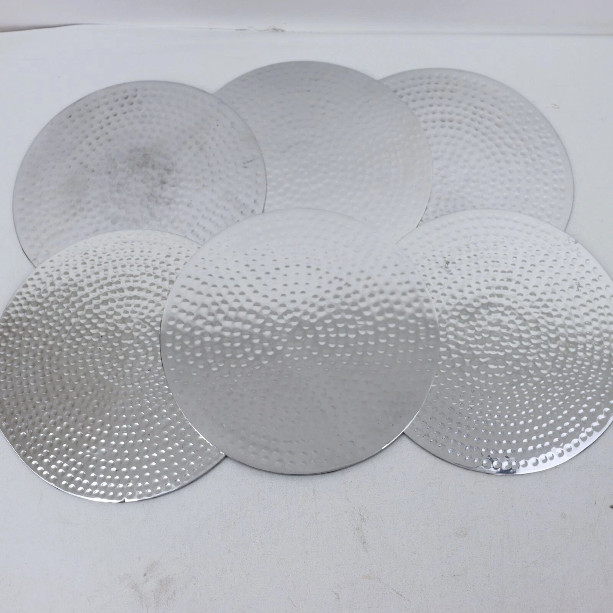 Just Slate Company/ Selbrae House Hammered Silver Placemats SECONDS Grade A