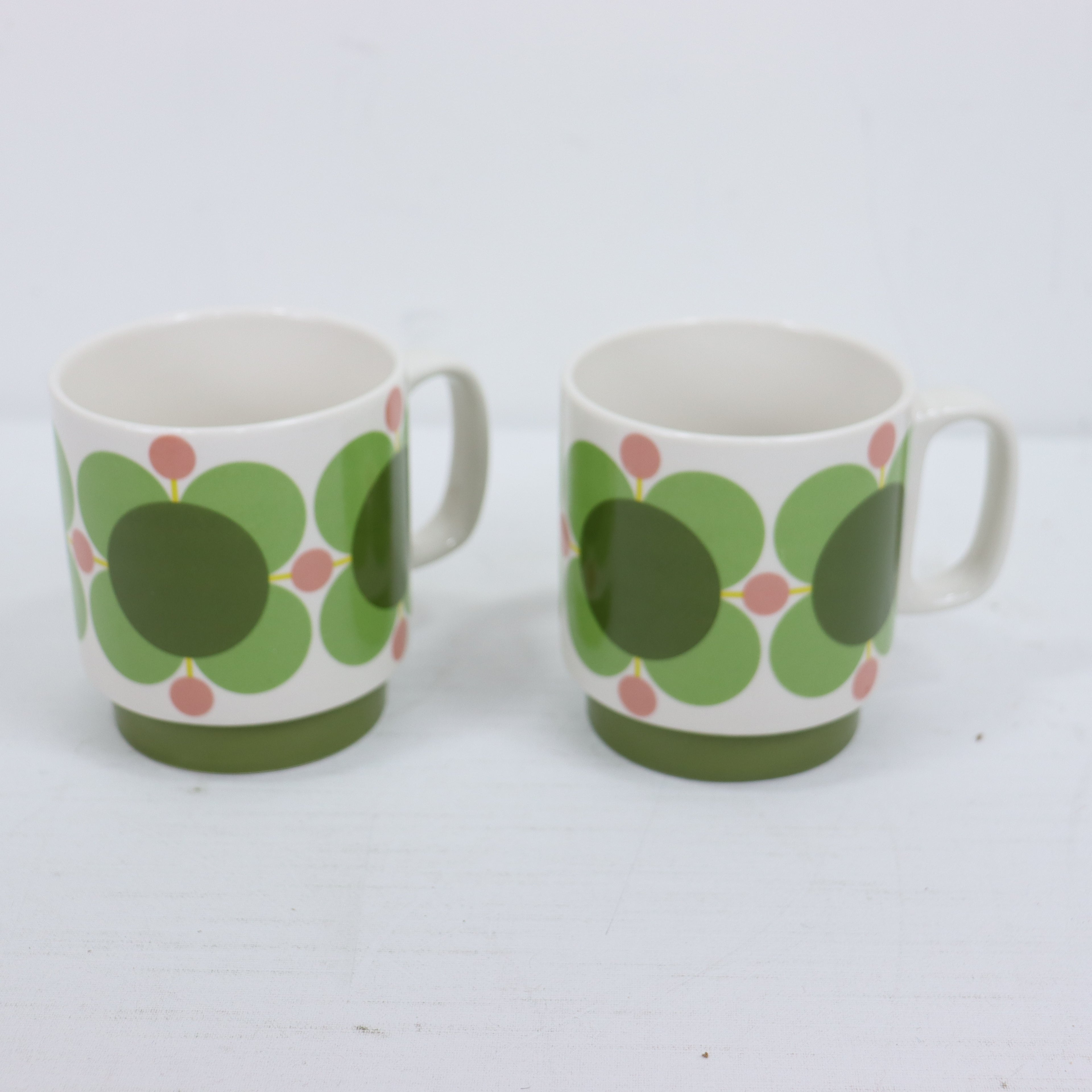 Orla Kiely Ceramic Pair of Stacking Mugs SECONDS