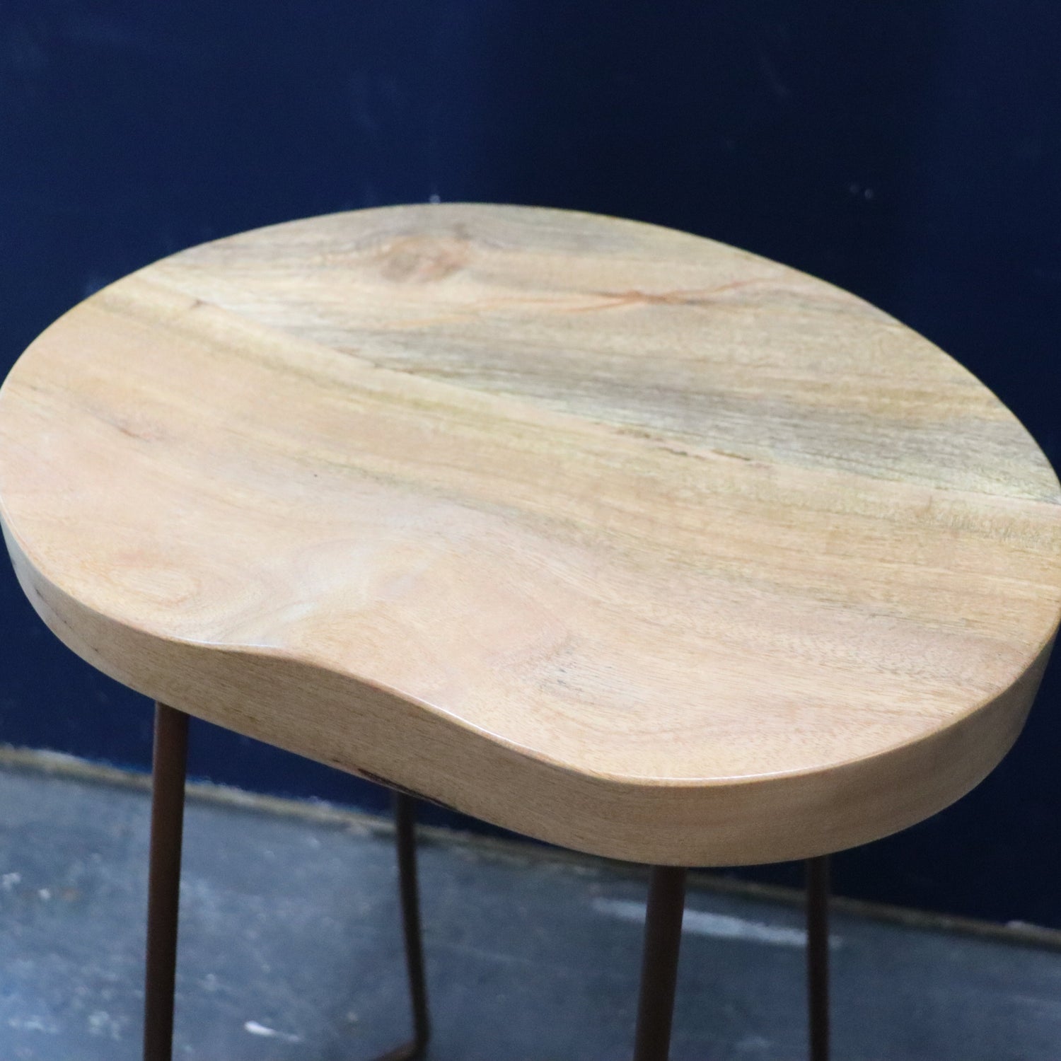 Nkuku Loko Mango Wood Tall Stool Natural/Rust