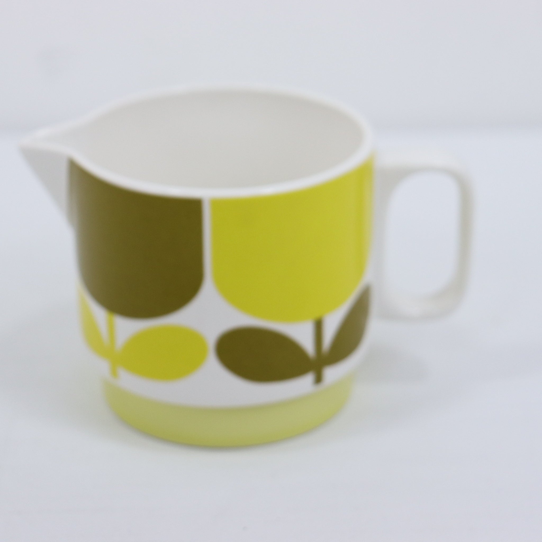Orla Kiely Block Flower Milk Jug Ochre Yellow 350ml SECONDS