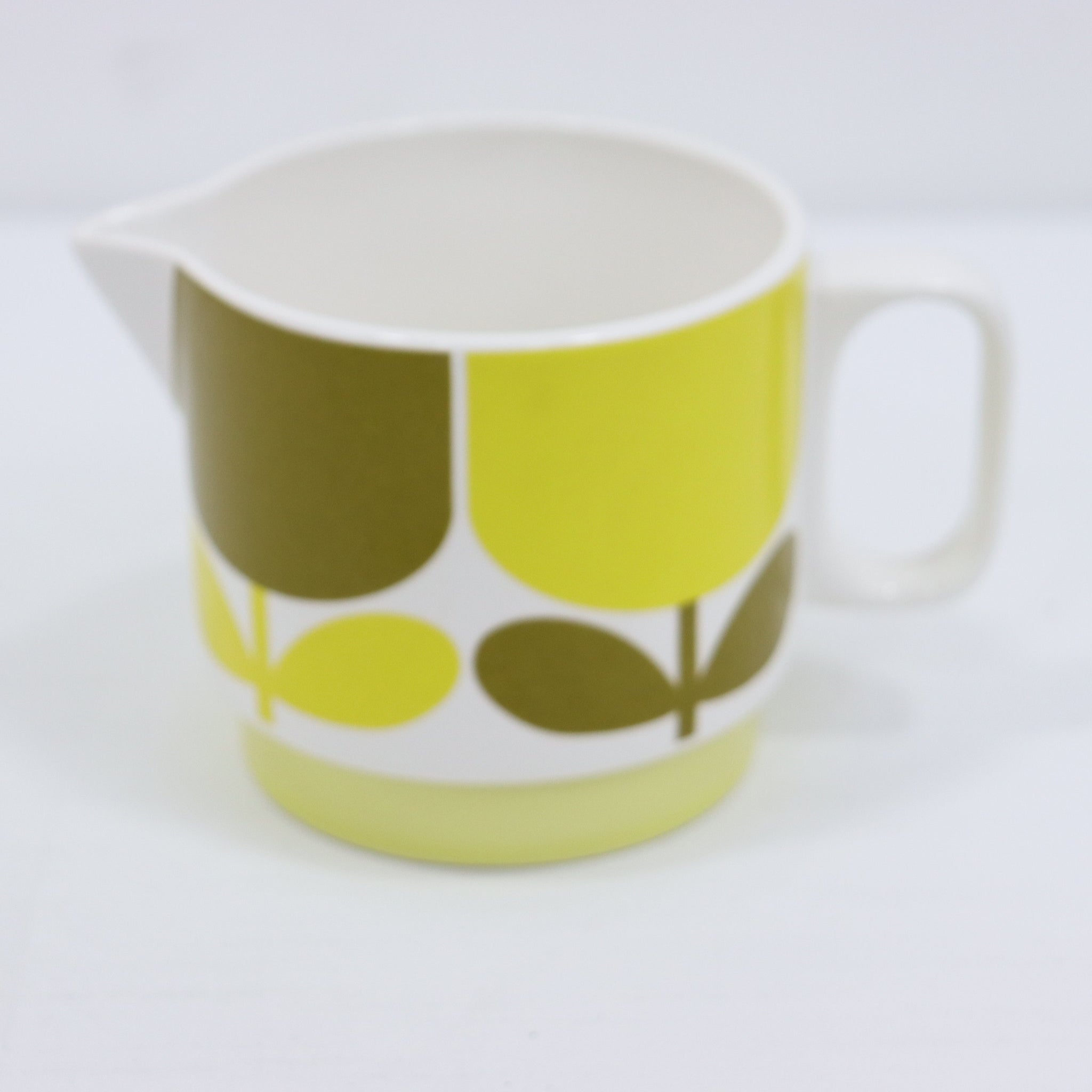 Orla Kiely Block Flower Milk Jug Ochre Yellow 350ml SECONDS