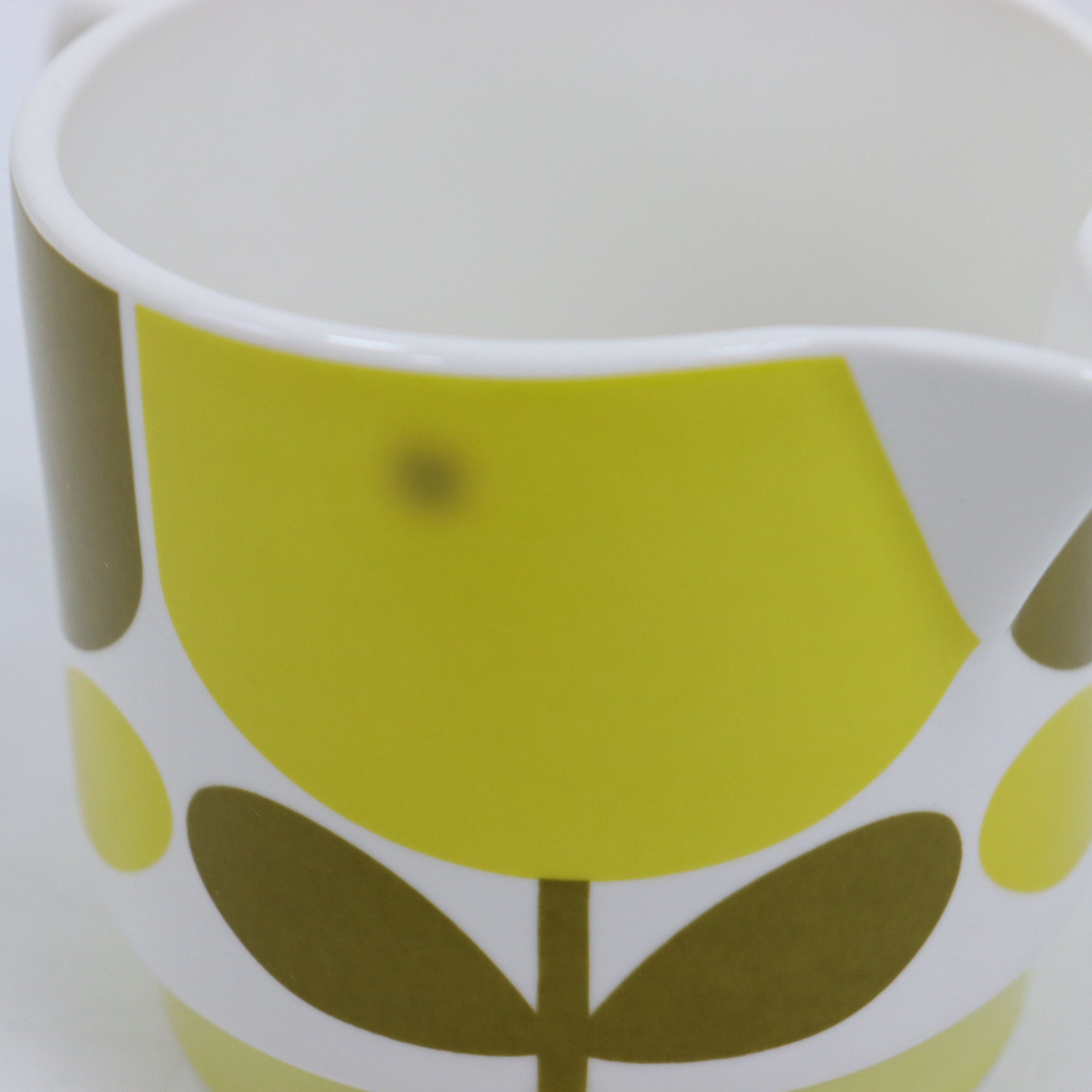 Orla Kiely Block Flower Milk Jug Ochre Yellow 350ml SECONDS