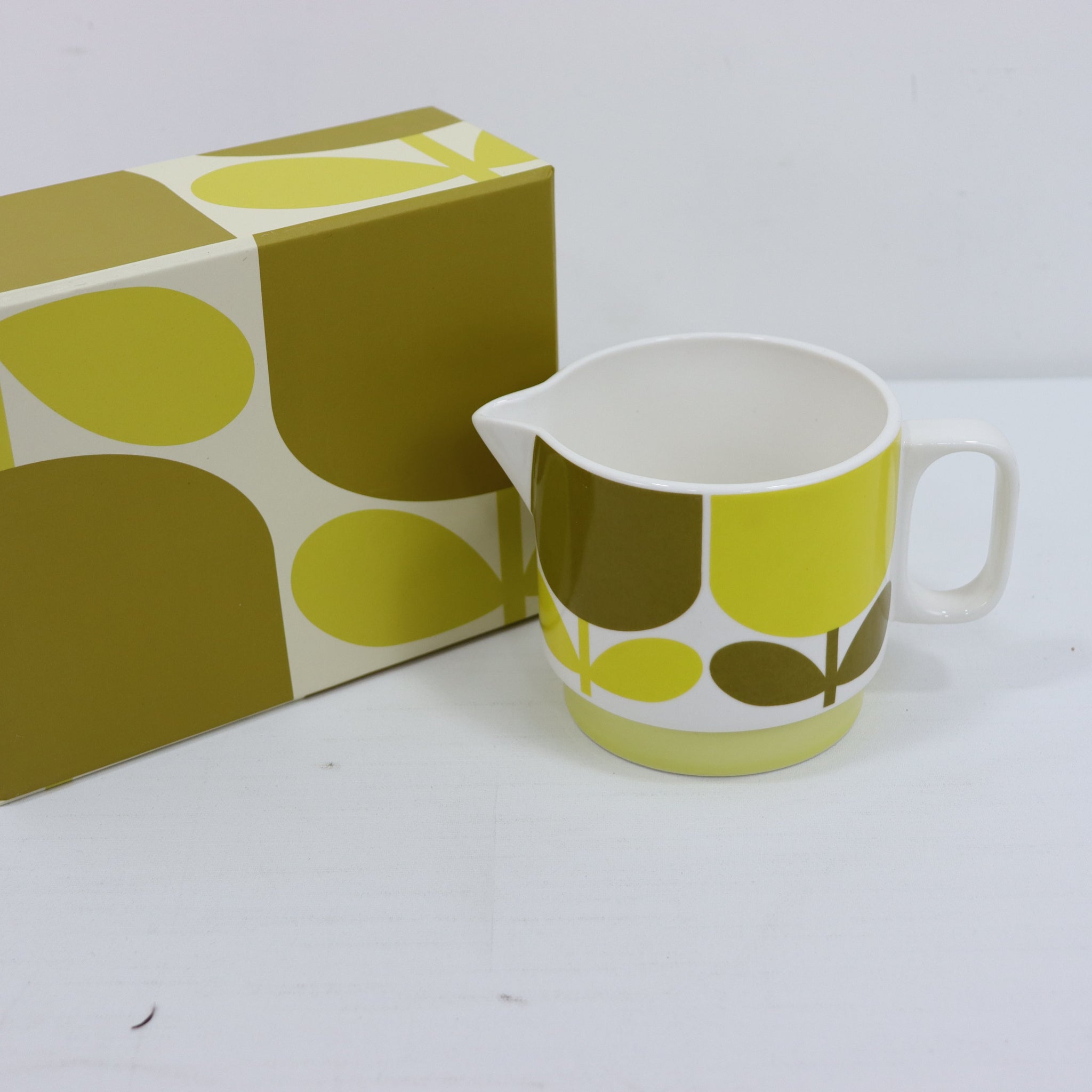 Orla Kiely Block Flower Milk Jug Ochre Yellow 350ml SECONDS