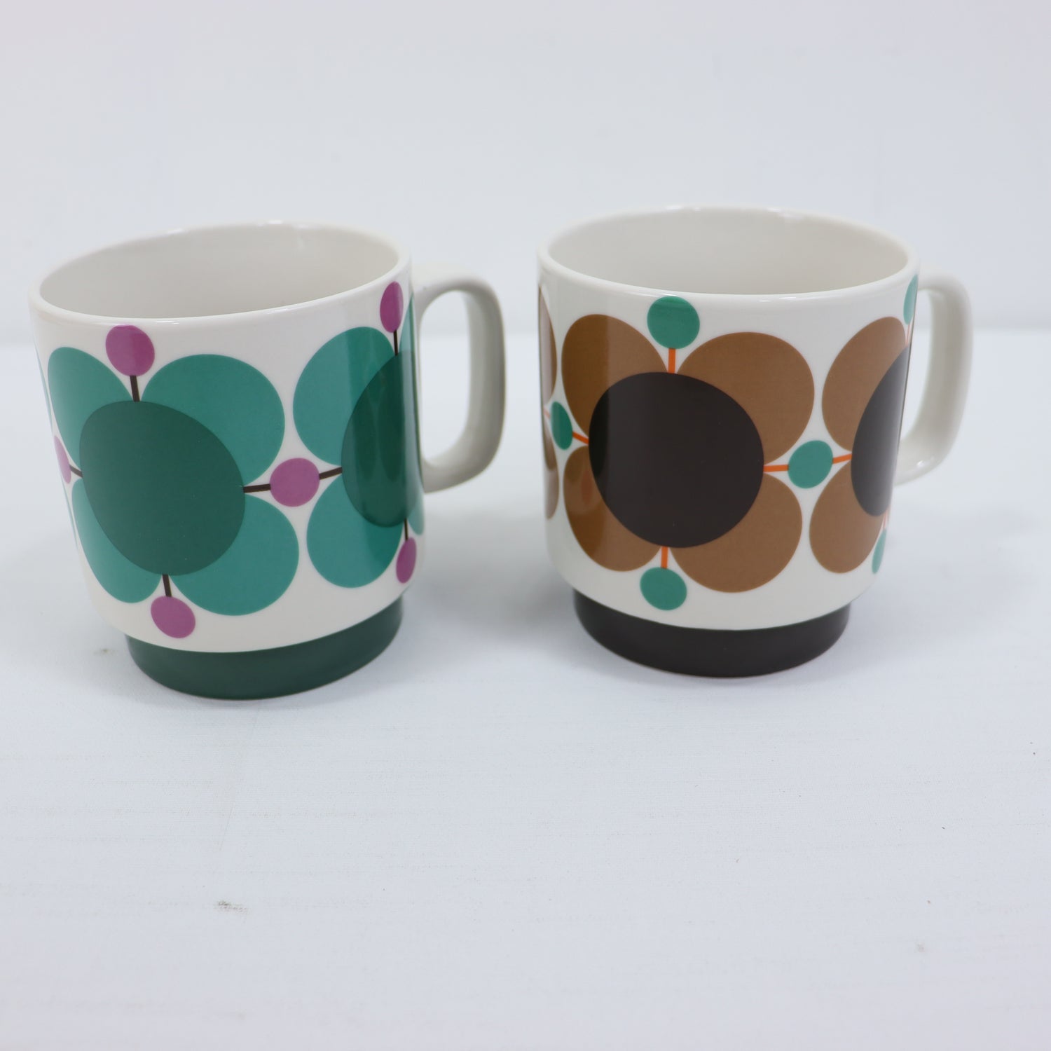 Orla Kiely Ceramic Pair of Stacking Mugs SECONDS