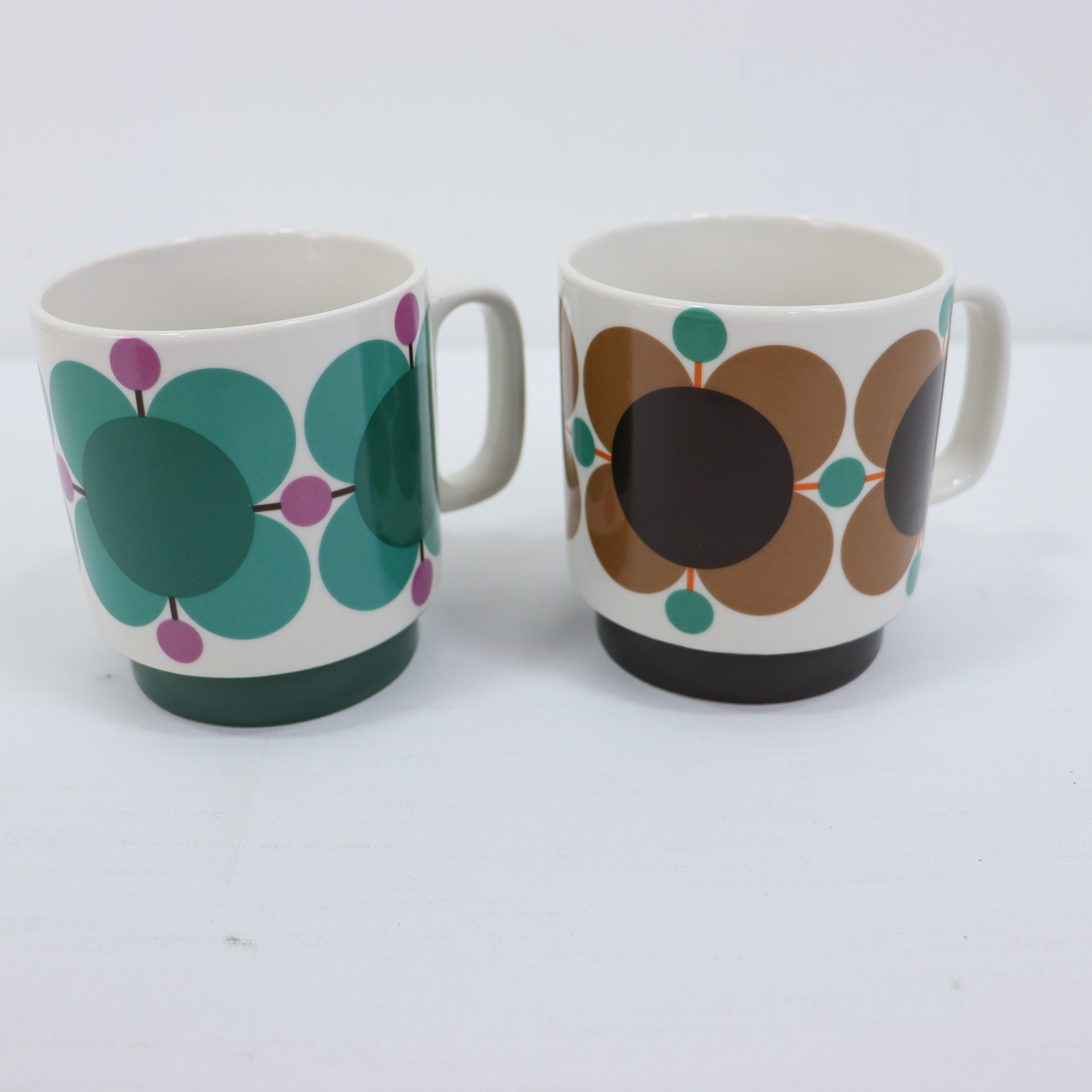 Orla Kiely Ceramic Pair of Stacking Mugs SECONDS
