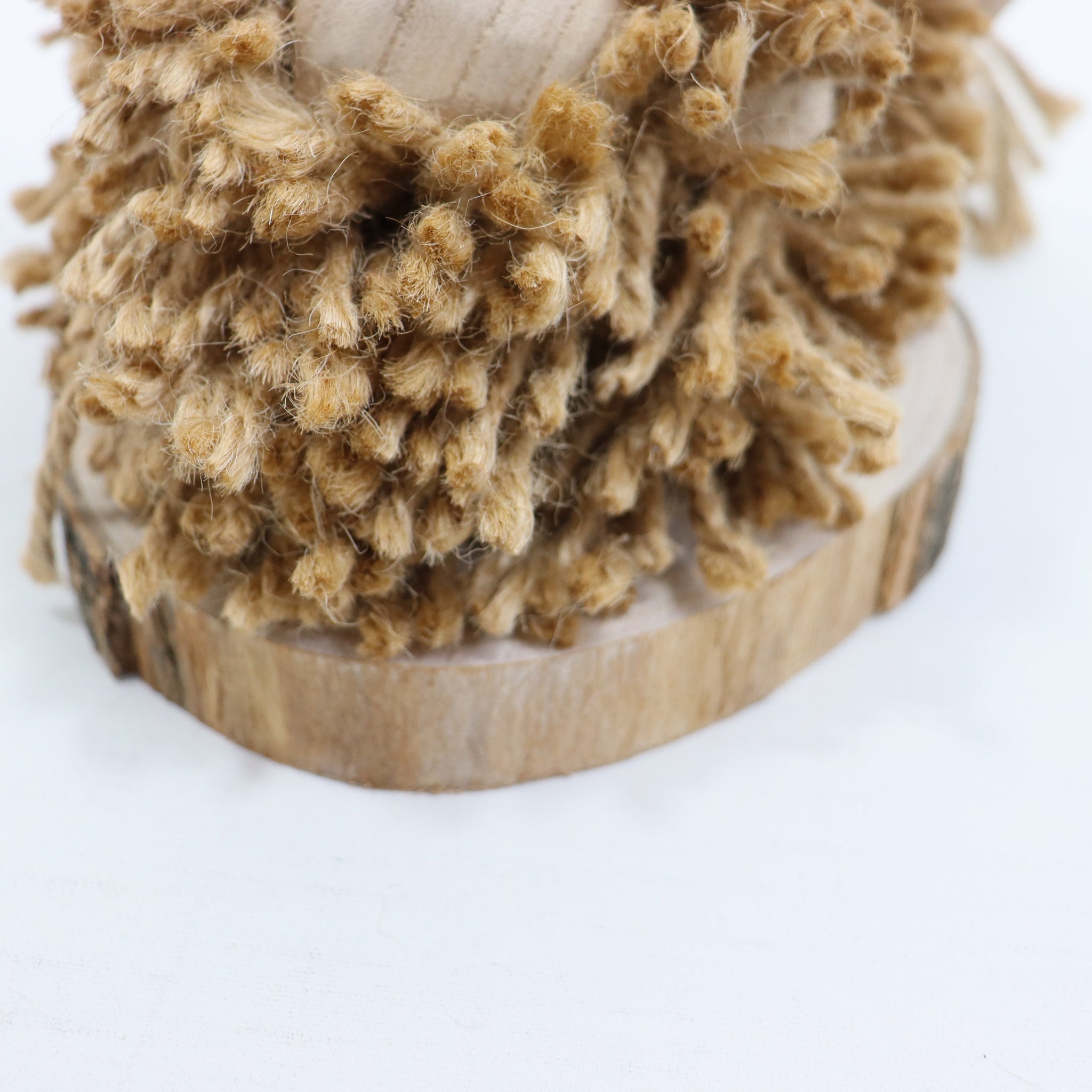 Aquarelle Home Ailsa Mini Wall Mounted Highland Cow Head Jute Natural bark missing from wall plate
