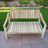 Nkuku Deev Slanted Wooden Garden Bench