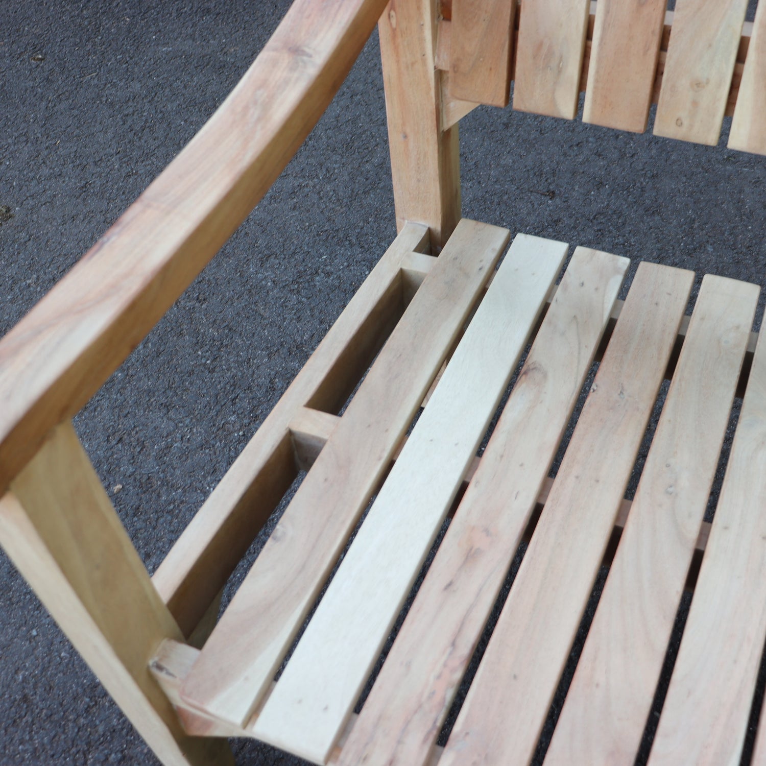 Nkuku Deev Slanted Wooden Garden Bench