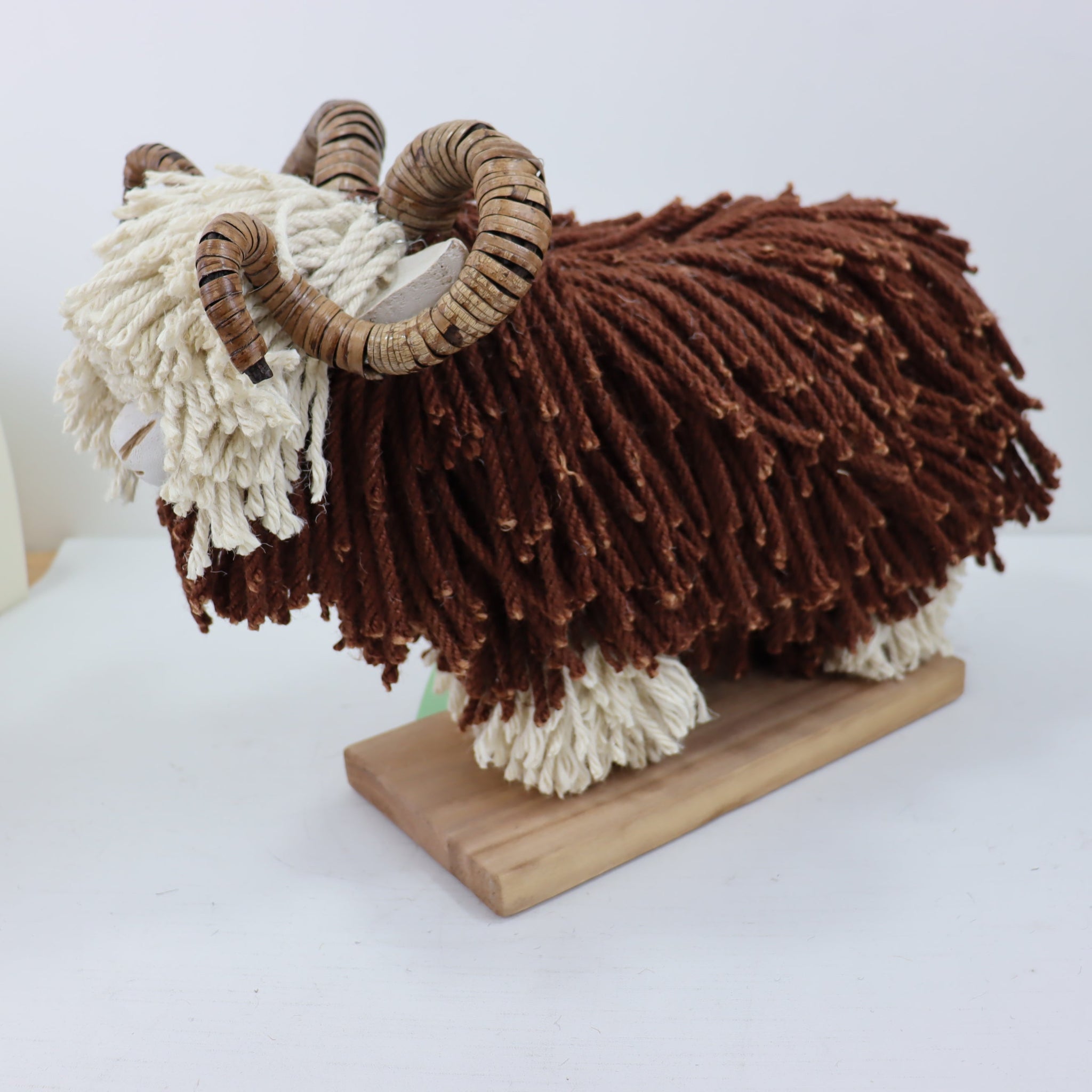 Aquarelle Home Rupert with horns sheep brown and cream
