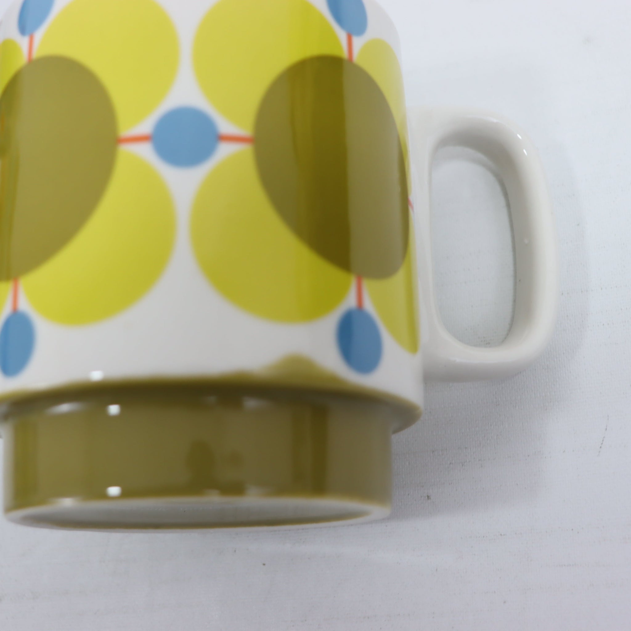 Orla Kiely Stackable Mugs Atomic Print Set of Four - SECONDS
