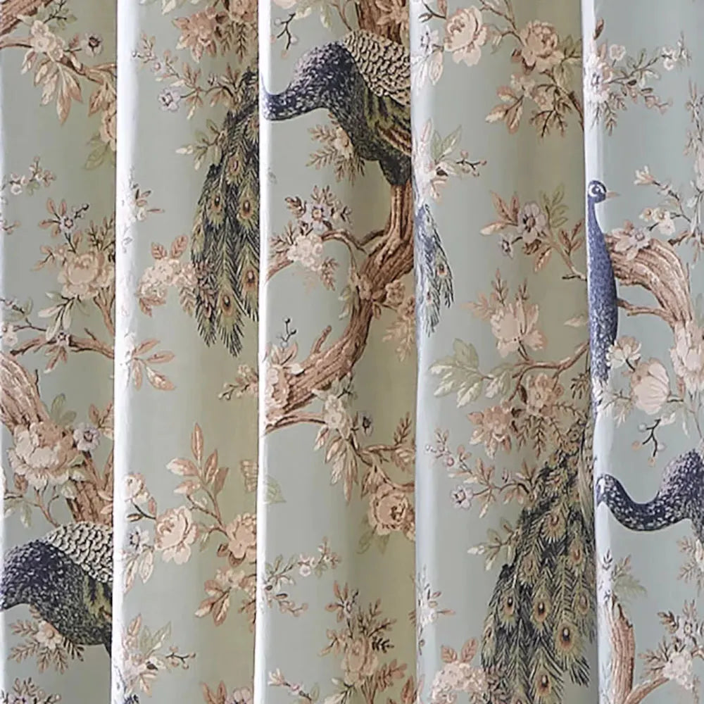 Laura Ashley Belvedere Eyelet Lined Curtains Duck Egg W223cm D229cm