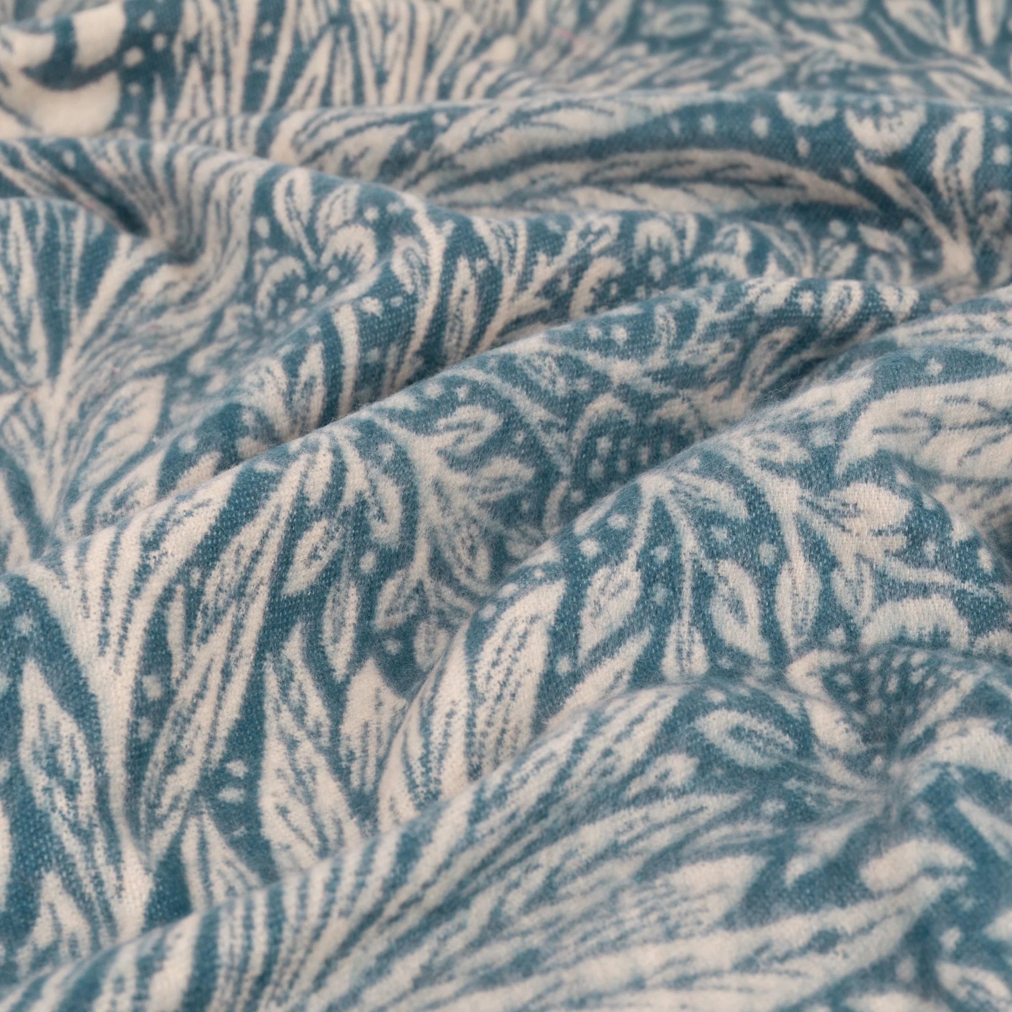 Morris & Co Marigold Jacquard Throw Indigo Blue 130cm x 170cm