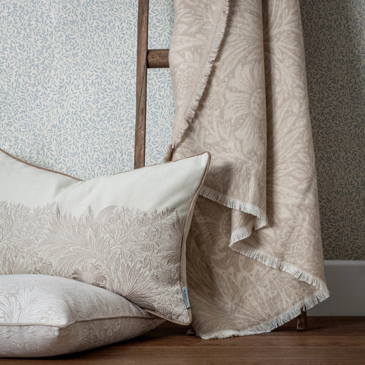 Morris & Co Marigold Jacquard Throw Stone 130cm x 170cm