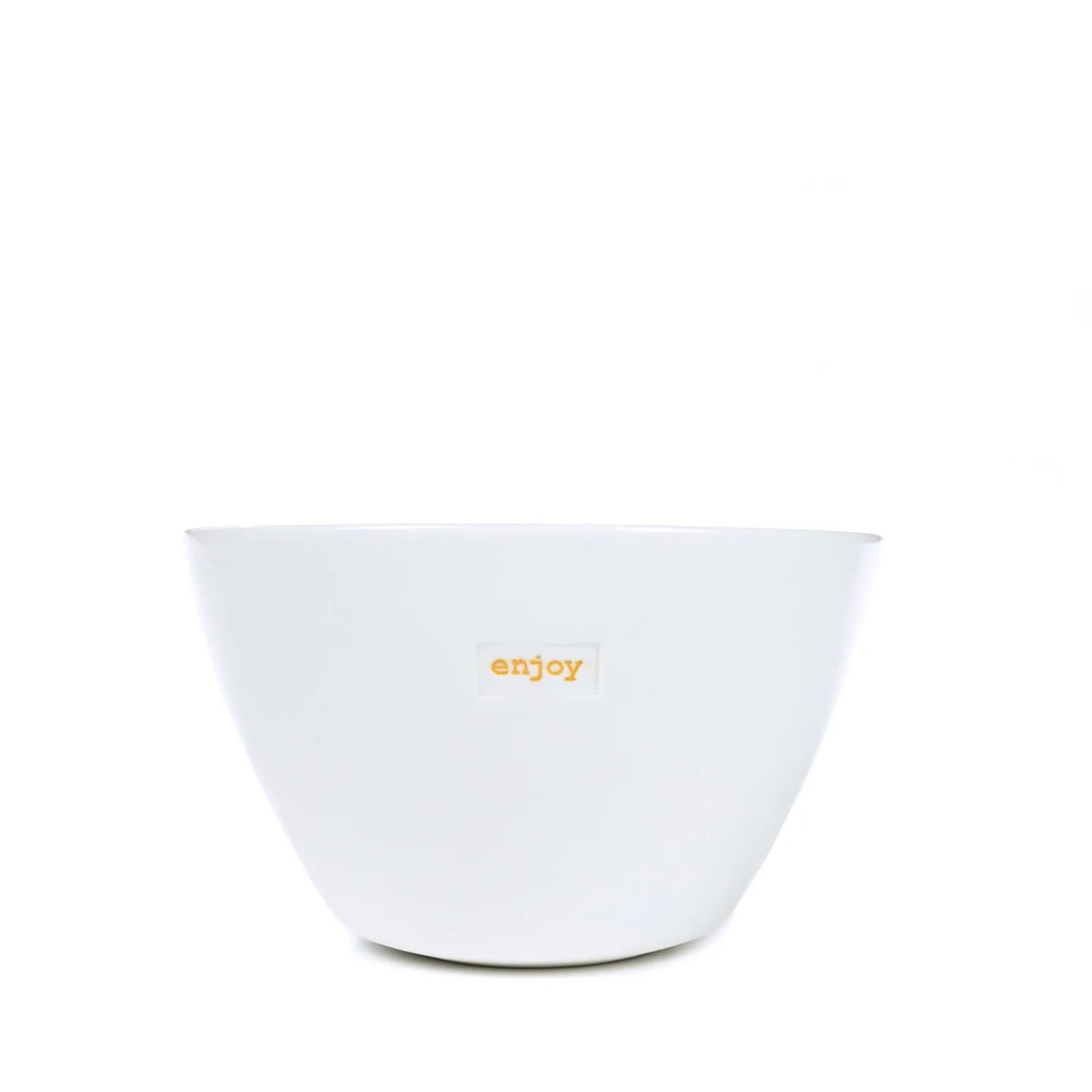 White bowl with &